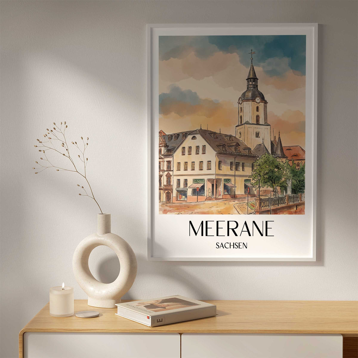 meerane-sachsen-deutschland-poster-aquarell