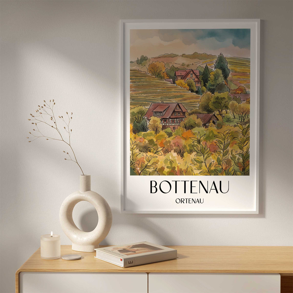 bottenau-ortenau-deutschland-poster-aquarell