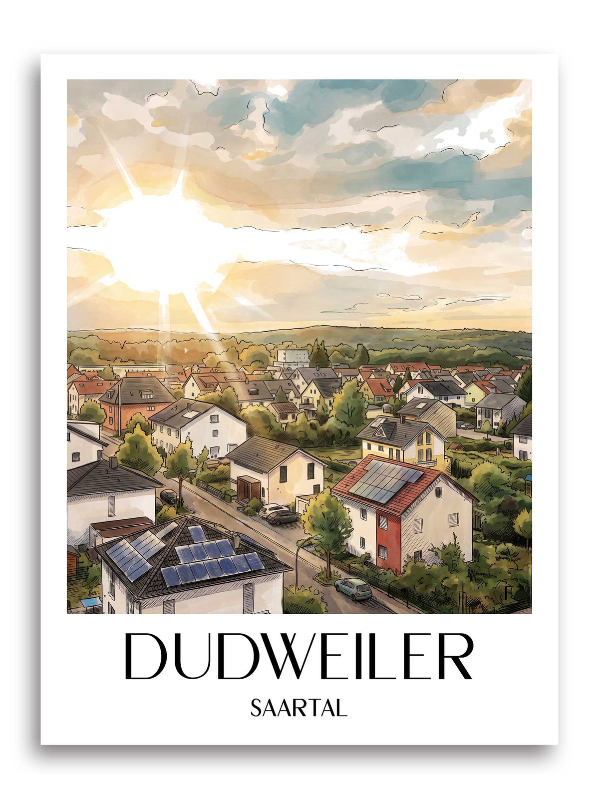 dudweiler-saartal-deutschland-poster-aquarell
