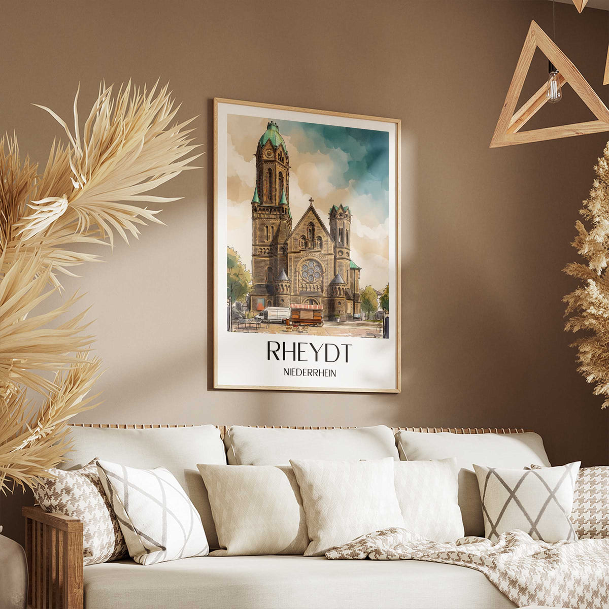 rheydt-niederrhein-deutschland-poster-aquarell
