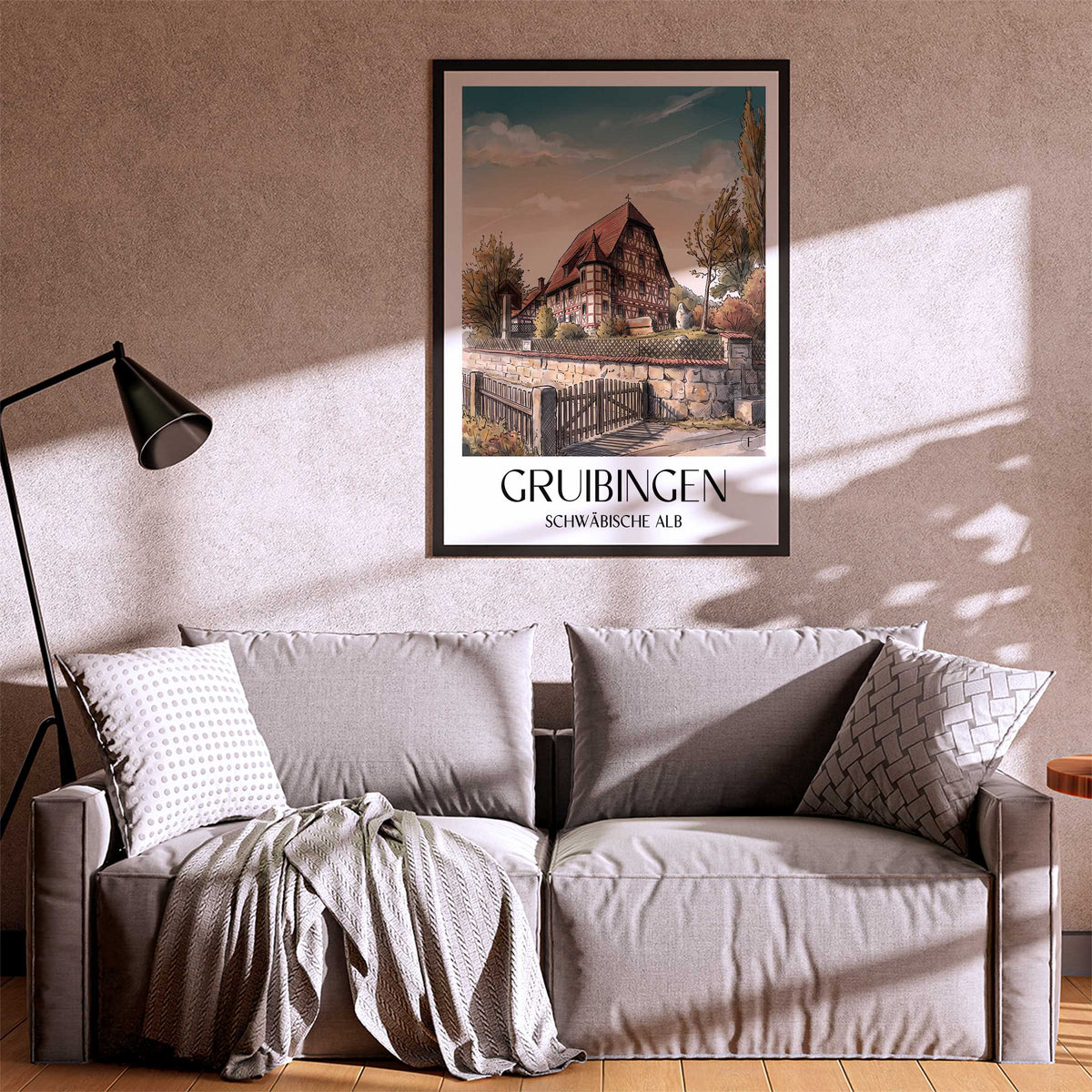 gruibingen-schwäbische-alb-deutschland-poster-aquarell