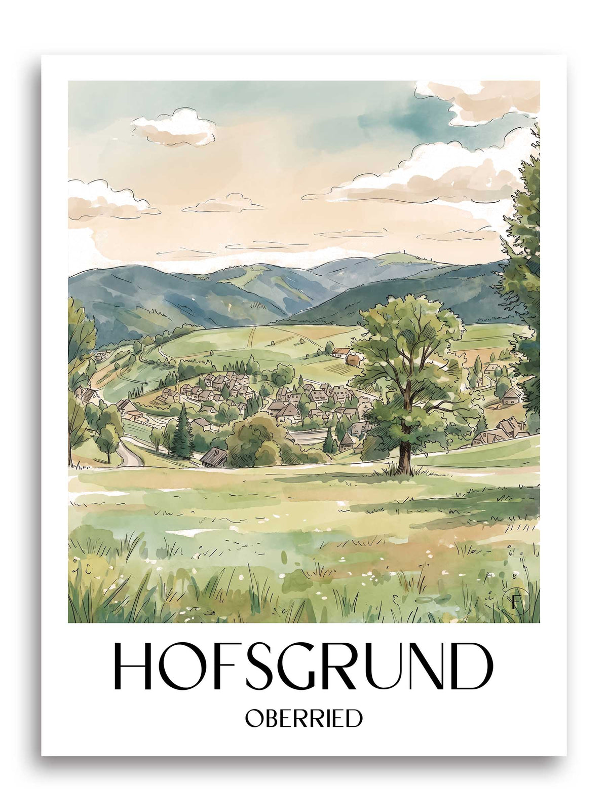 hofsgrund-oberried-deutschland-poster-aquarell