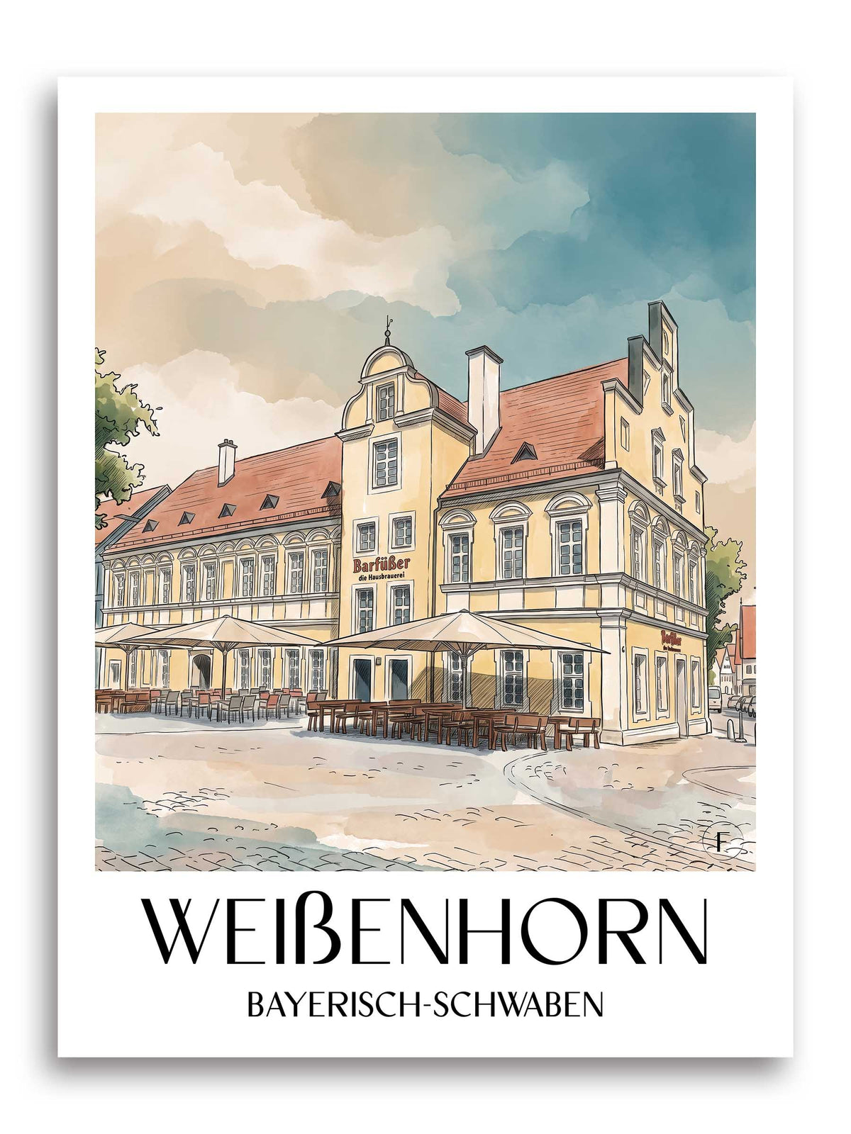 weißenhorn-bayerisch-schwaben-deutschland-poster-aquarell