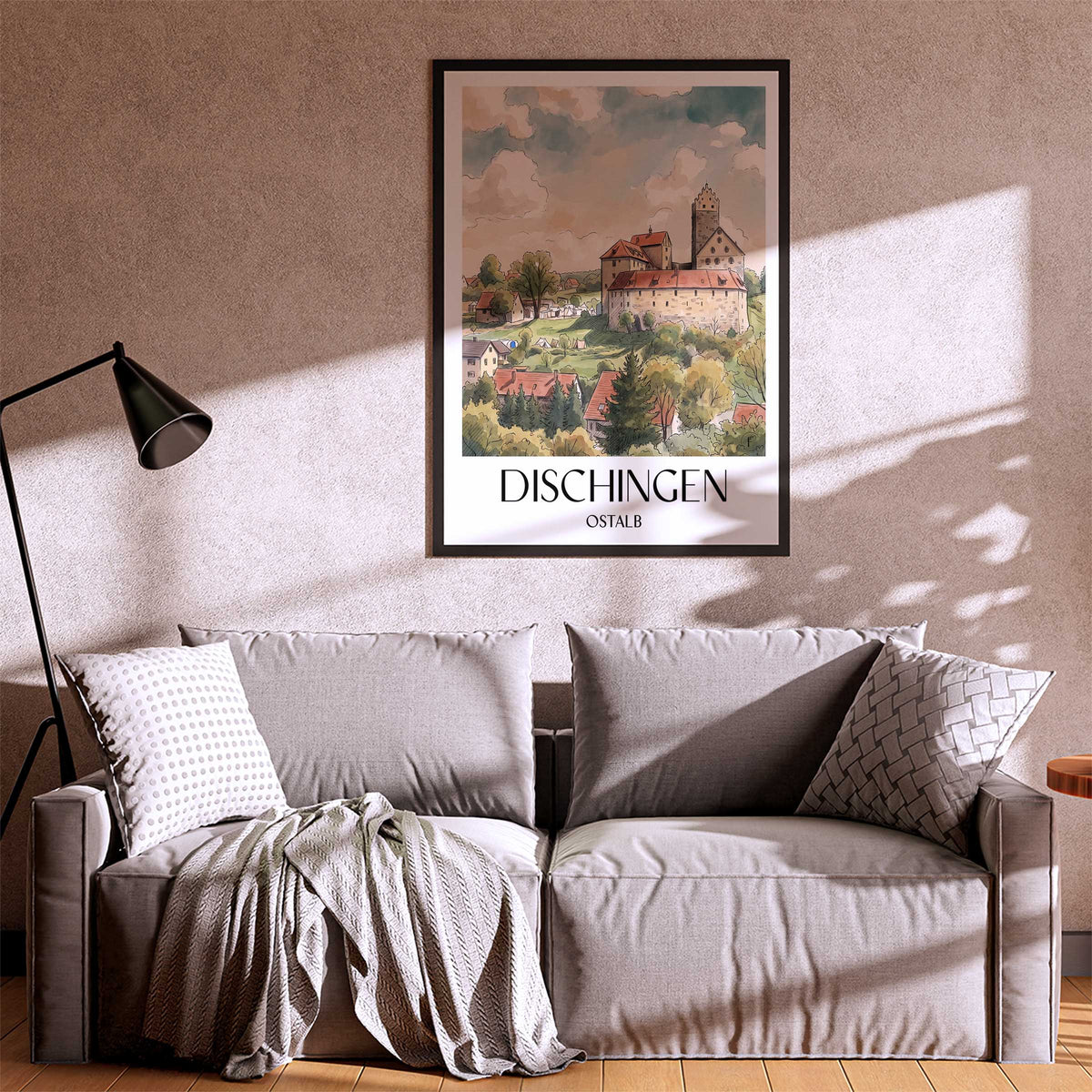 dischingen-ostalb-deutschland-poster-aquarell