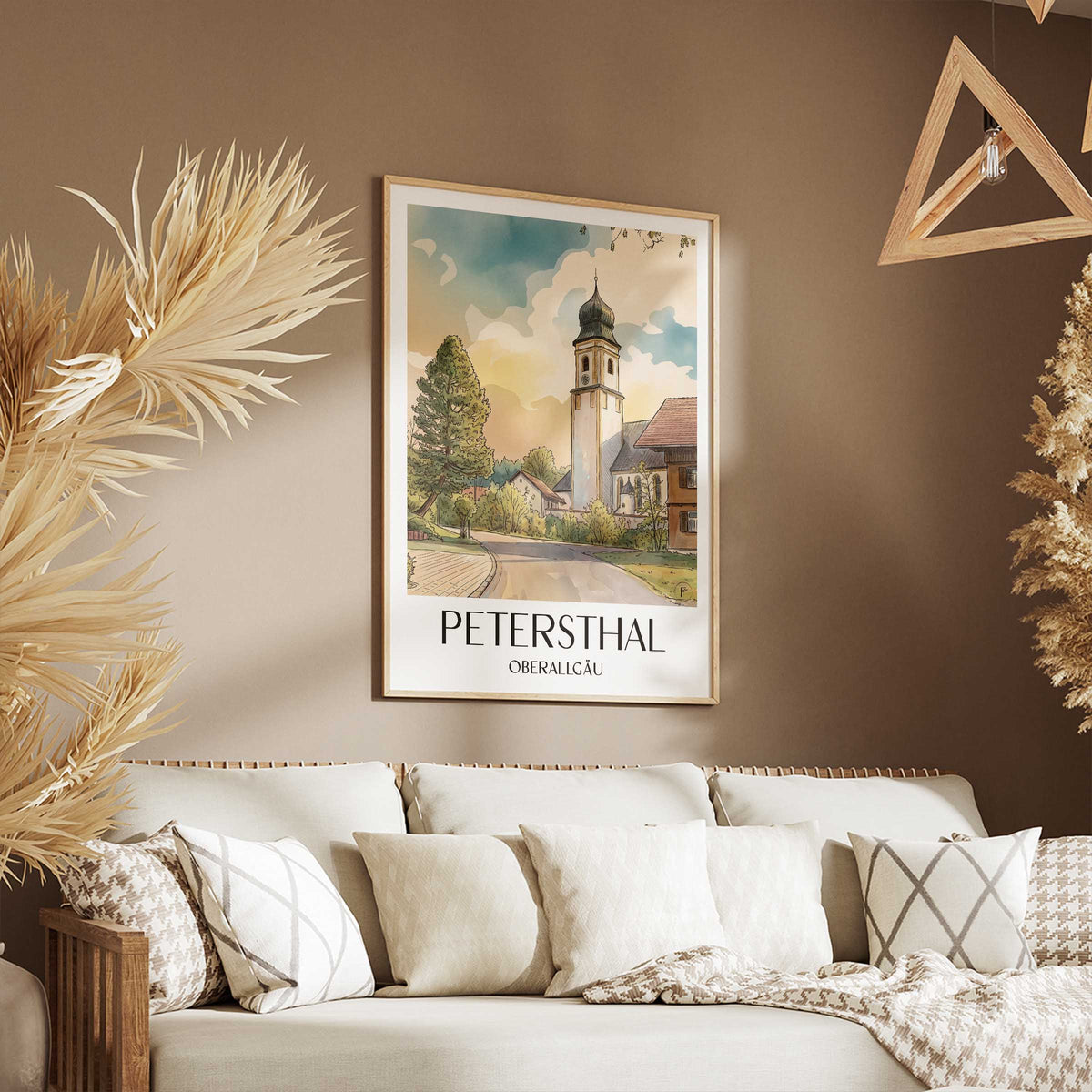 petersthal-oberallgäu-deutschland-poster-aquarell