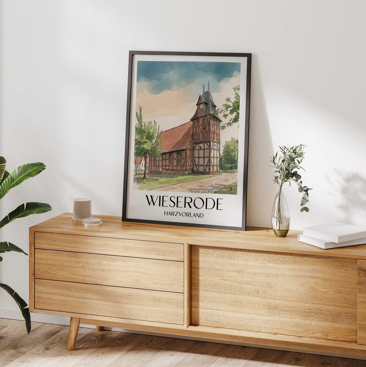 wieserode-harzvorland-deutschland-poster-aquarell