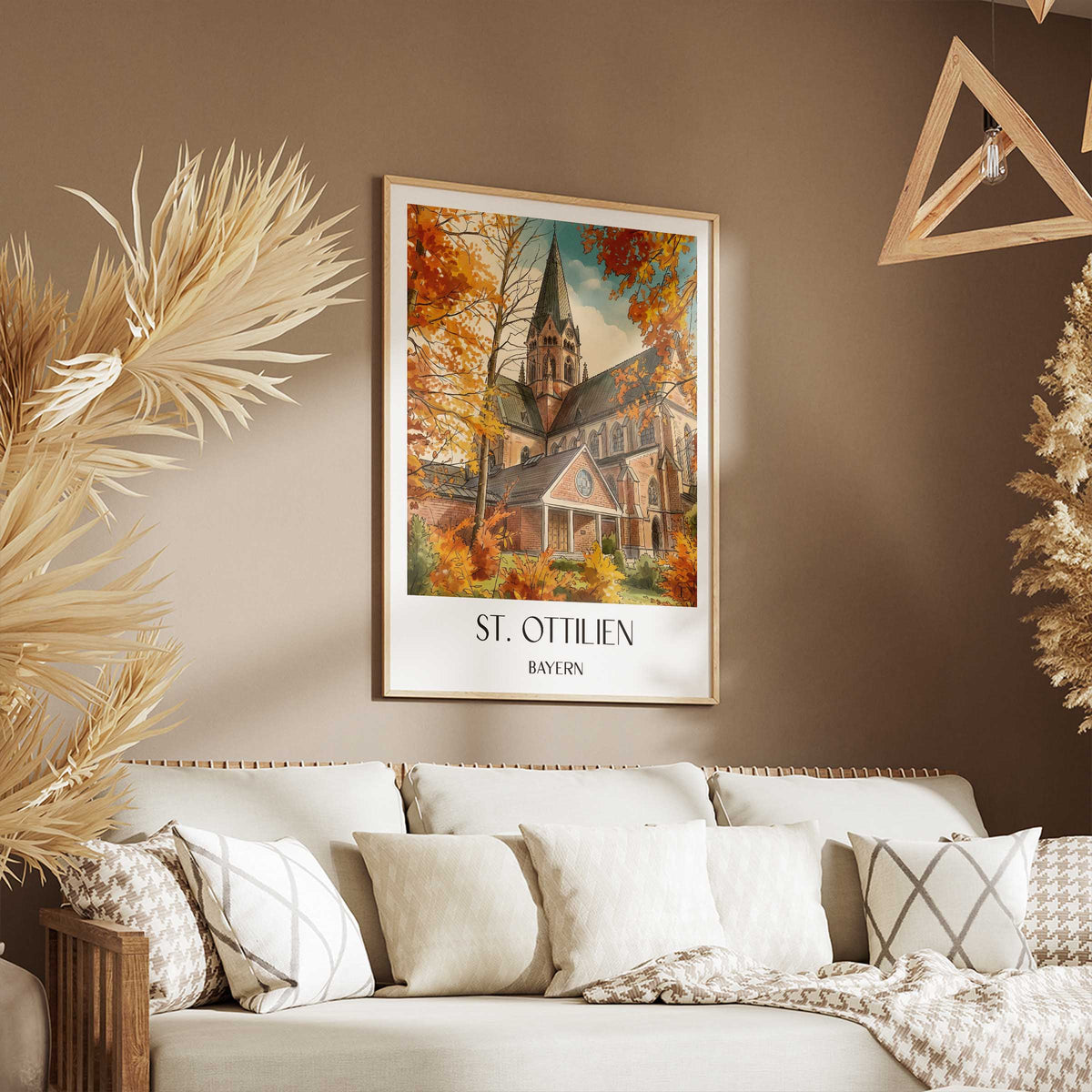 st.-ottilien-bayern-deutschland-poster-aquarell