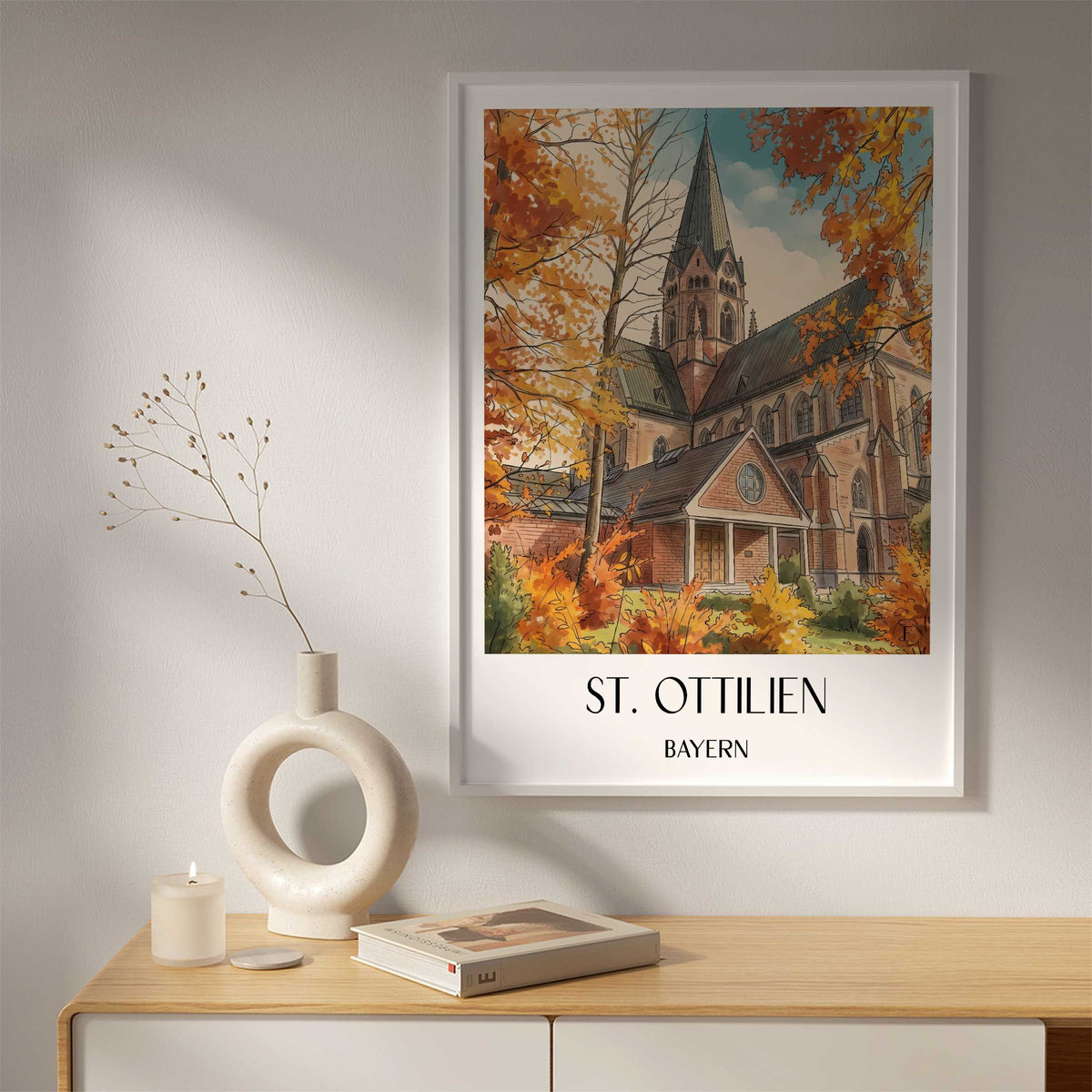 st.-ottilien-bayern-deutschland-poster-aquarell