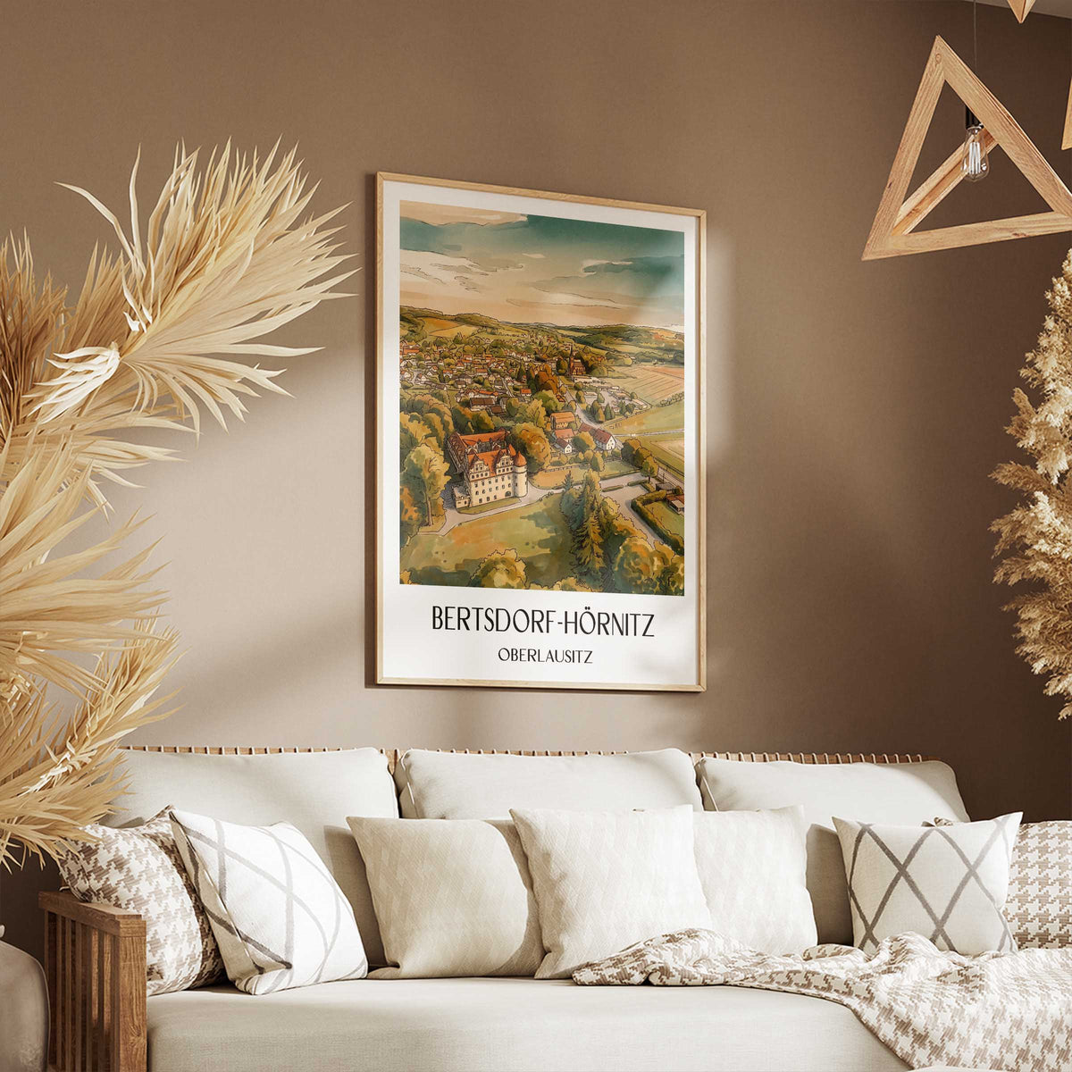 bertsdorf-hörnitz-oberlausitz-deutschland-poster-aquarell