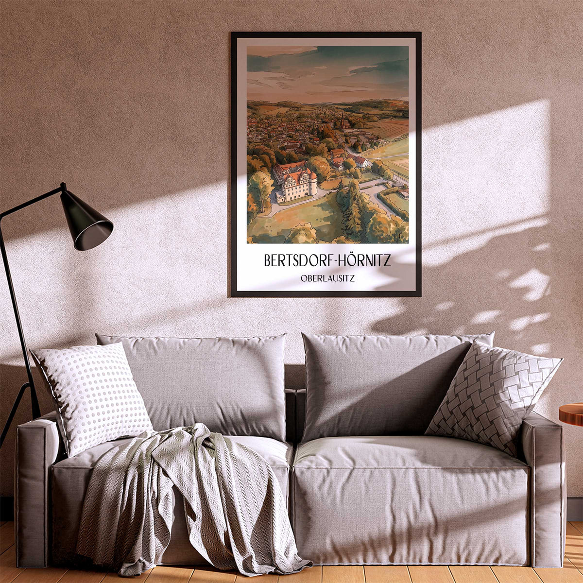 bertsdorf-hörnitz-oberlausitz-deutschland-poster-aquarell