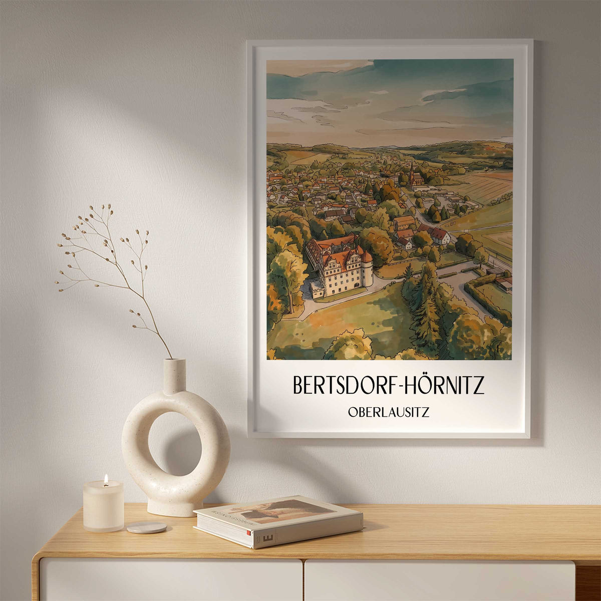 bertsdorf-hörnitz-oberlausitz-deutschland-poster-aquarell
