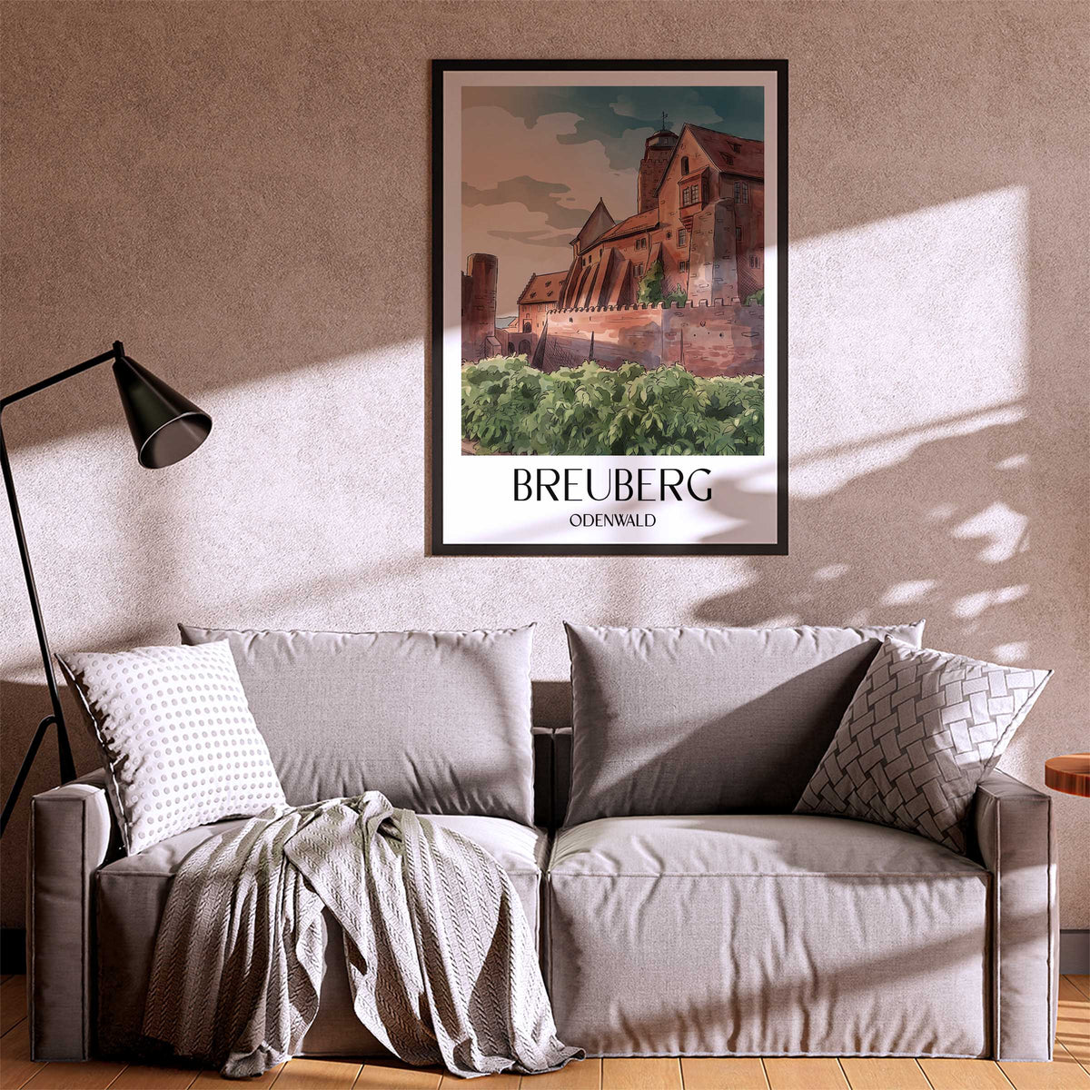 breuberg-odenwald-deutschland-poster-aquarell