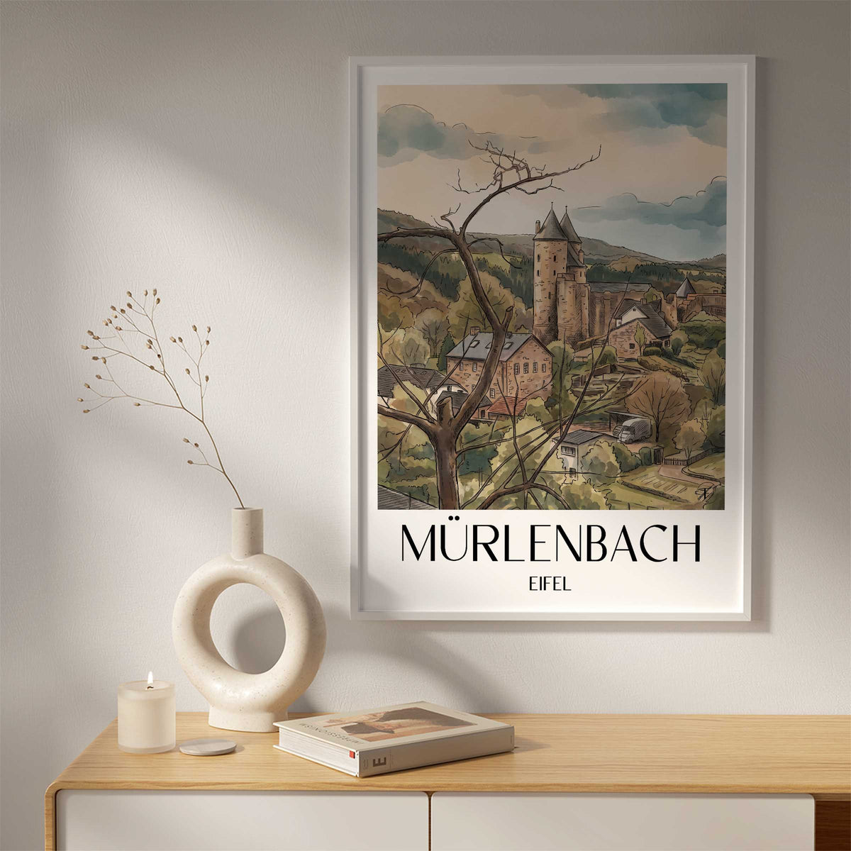 mürlenbach-eifel-deutschland-poster-aquarell