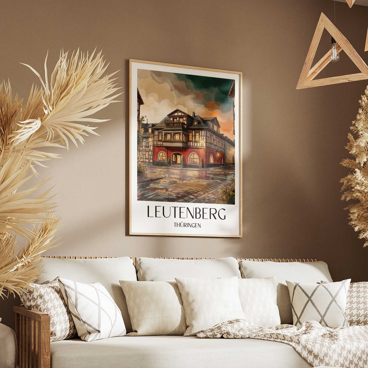 leutenberg-thüringen-deutschland-poster-aquarell
