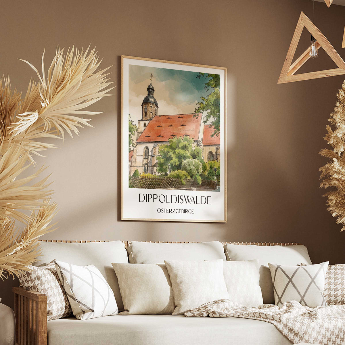 dippoldiswalde-osterzgebirge-deutschland-poster-aquarell