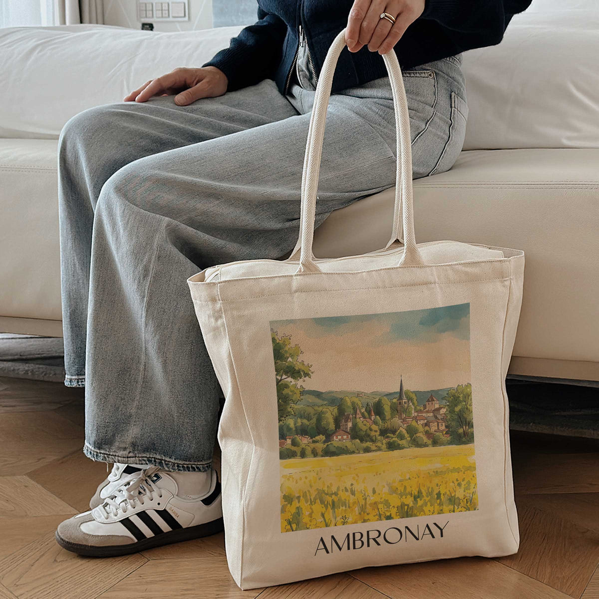 ambronay-ain-frankreich-einkaufstasche-aquarell