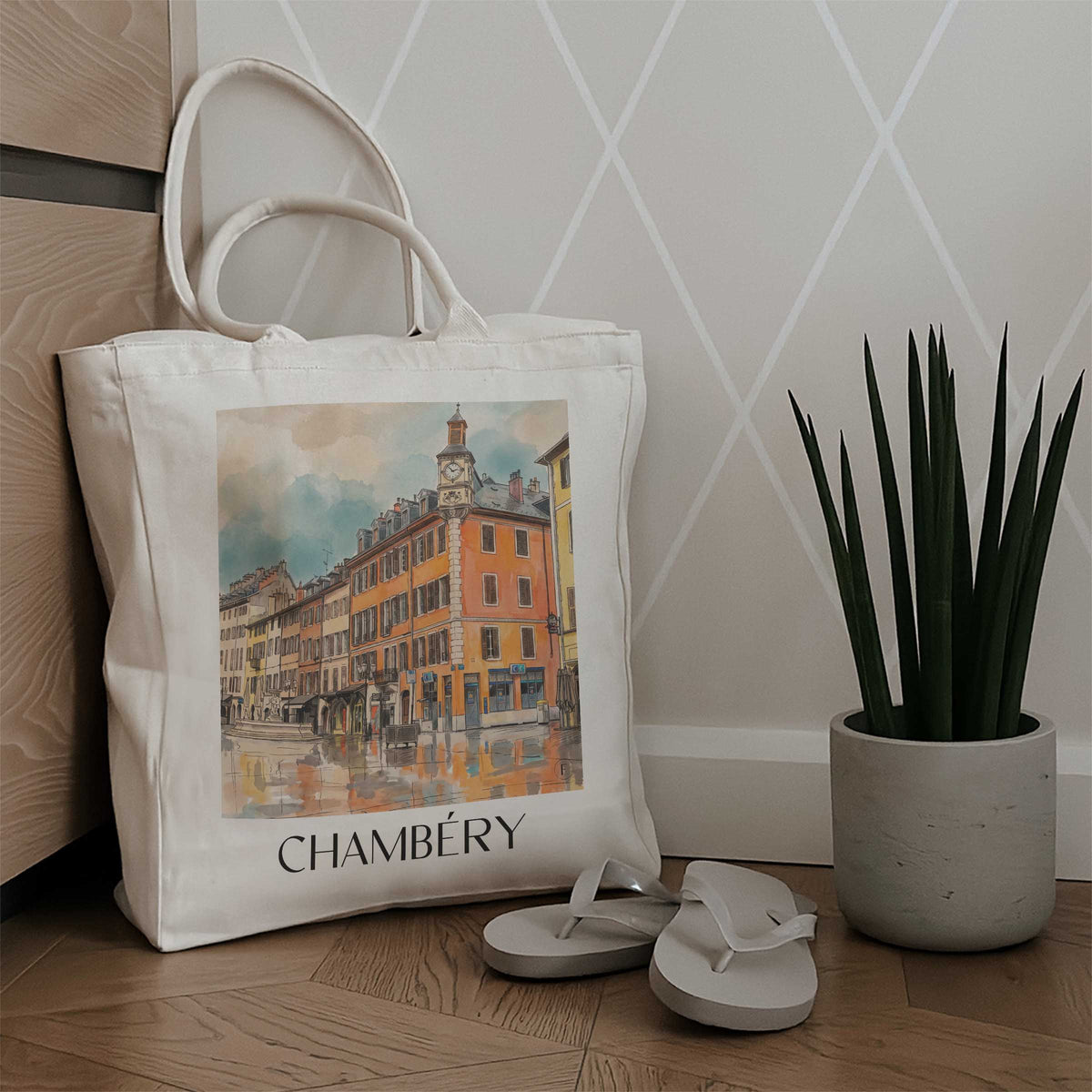 chambéry-savoie-frankreich-einkaufstasche-aquarell