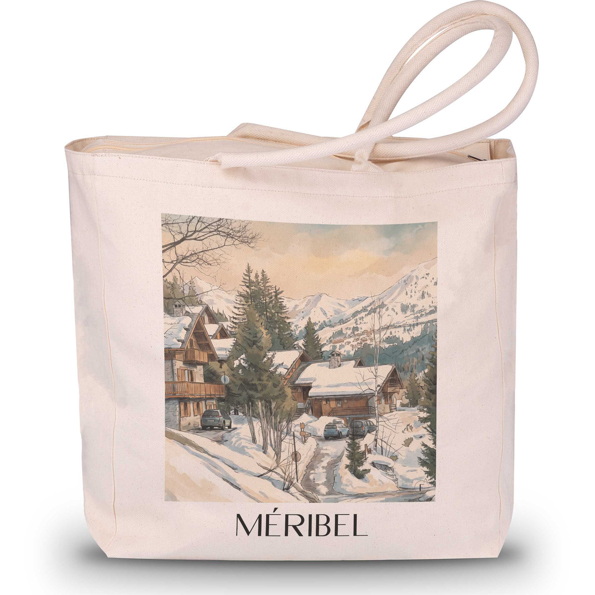 méribel-tarentaise-frankreich-einkaufstasche-aquarell