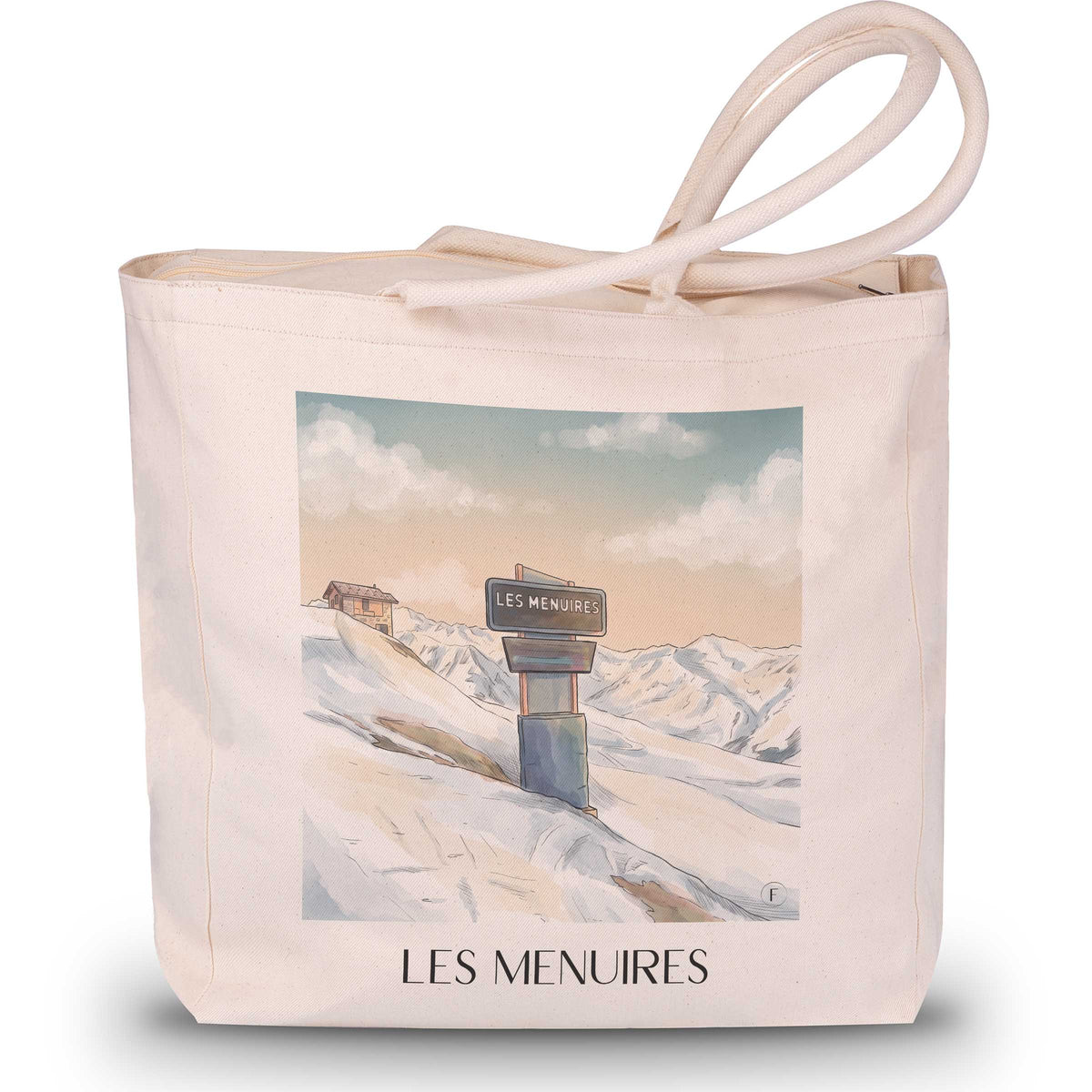Les Menuires Shopping Tasche - Tarentaise - Frankreich Tote Bag - Einkaufstasche im Aquarell Stil