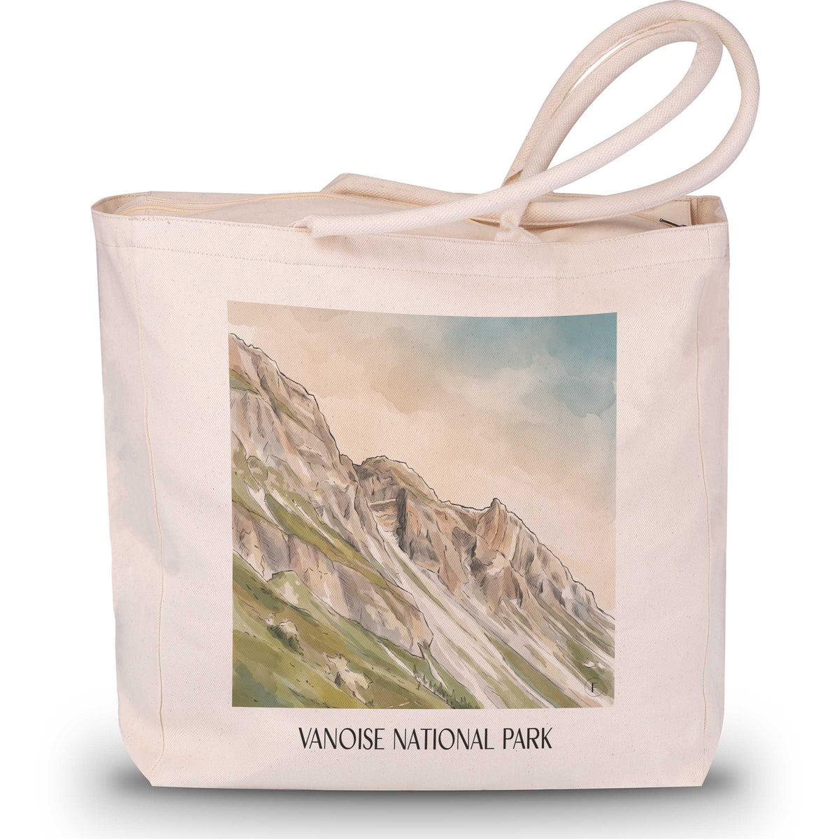 Parc National de la Vanoise Shopping Tasche - Savoie - Frankreich Tote Bag - Einkaufstasche im Aquarell Stil