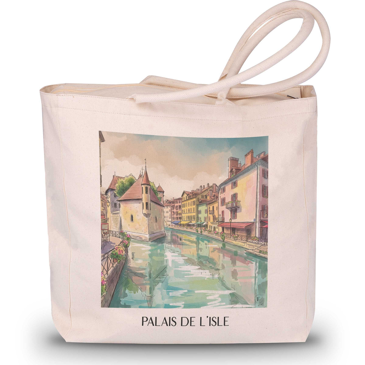 palais-de-l'isle-annecy-frankreich-einkaufstasche-aquarell