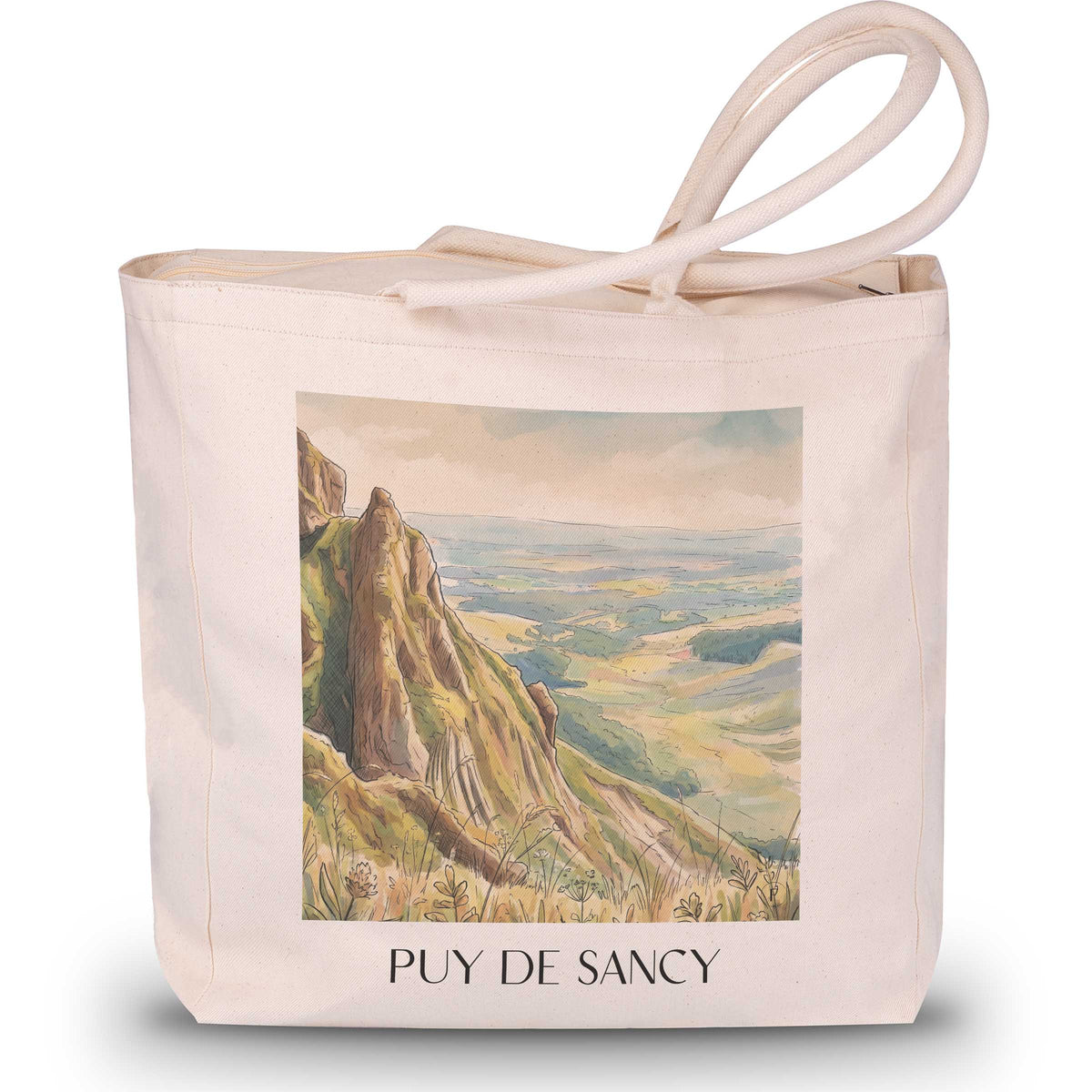 puy-de-sancy-massif-du-sancy-frankreich-einkaufstasche-aquarell