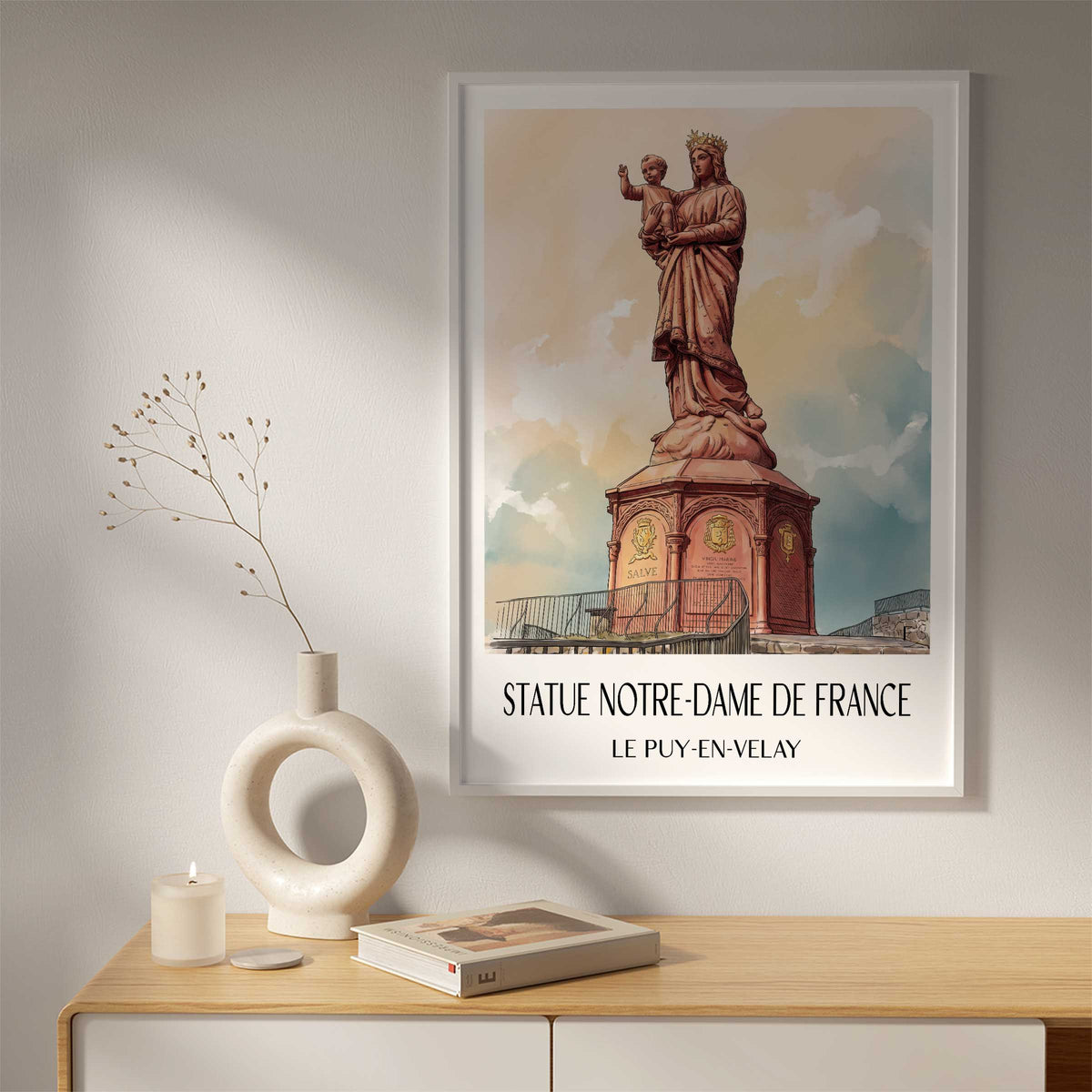statue-notre-dame-de-france-le-puy-en-velay-frankreich-poster-aquarell