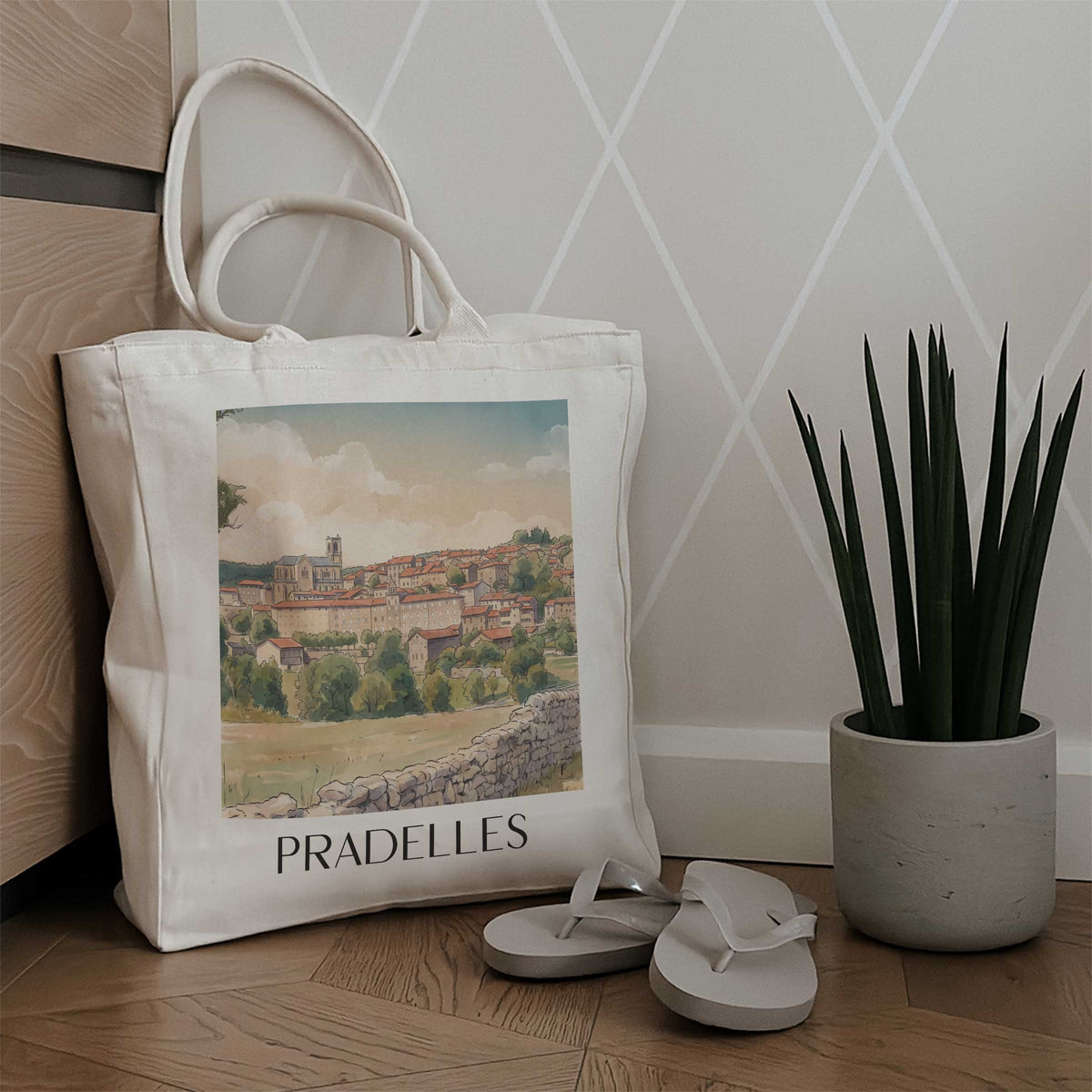 pradelles-velay-frankreich-einkaufstasche-aquarell
