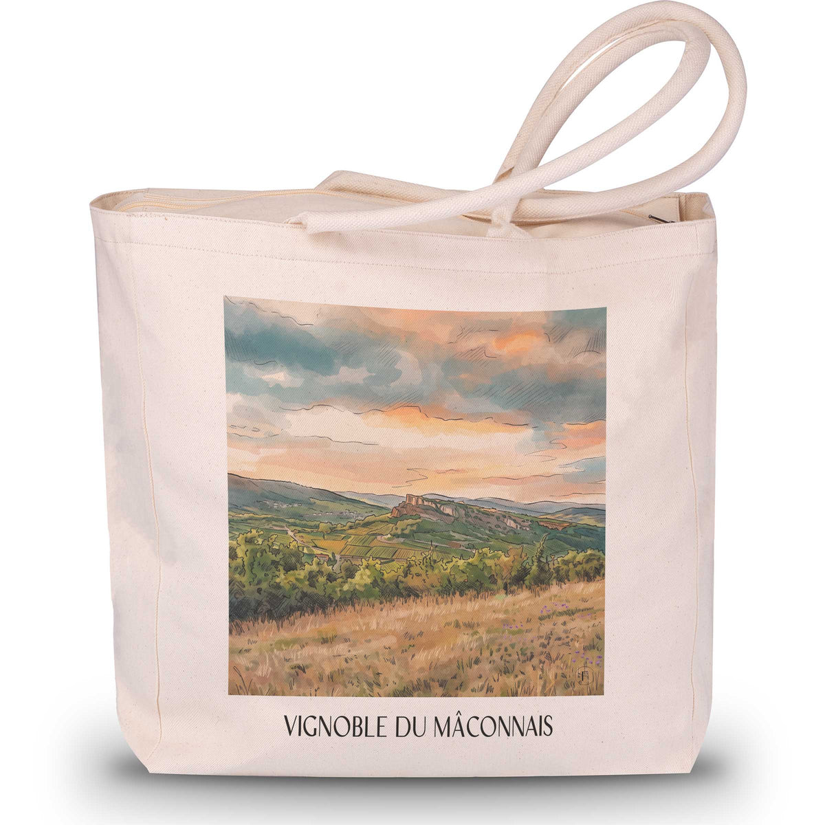 vignoble-du-mâconnais-saône-et-loire-frankreich-einkaufstasche-aquarell