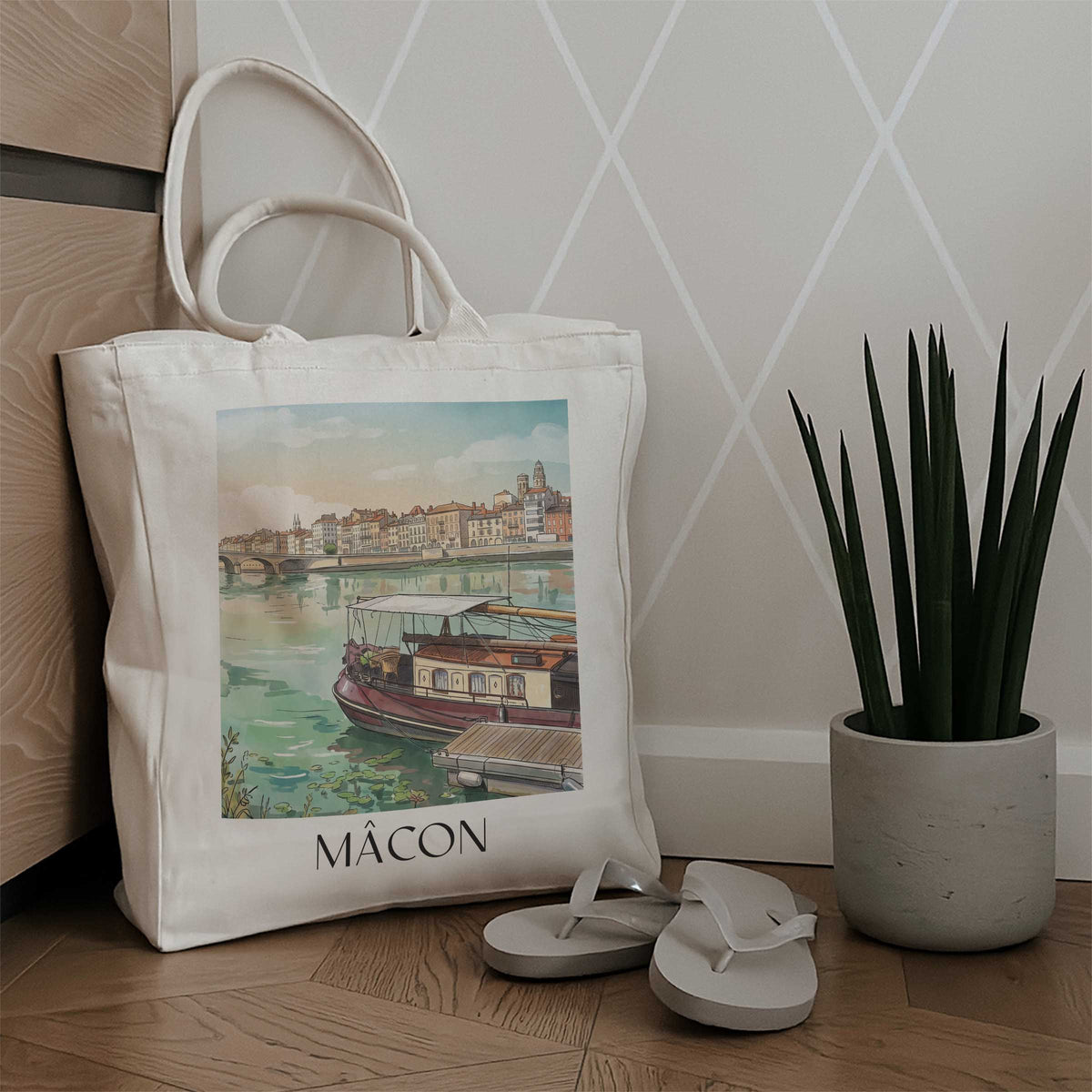 mâcon-mâconnais-frankreich-einkaufstasche-aquarell