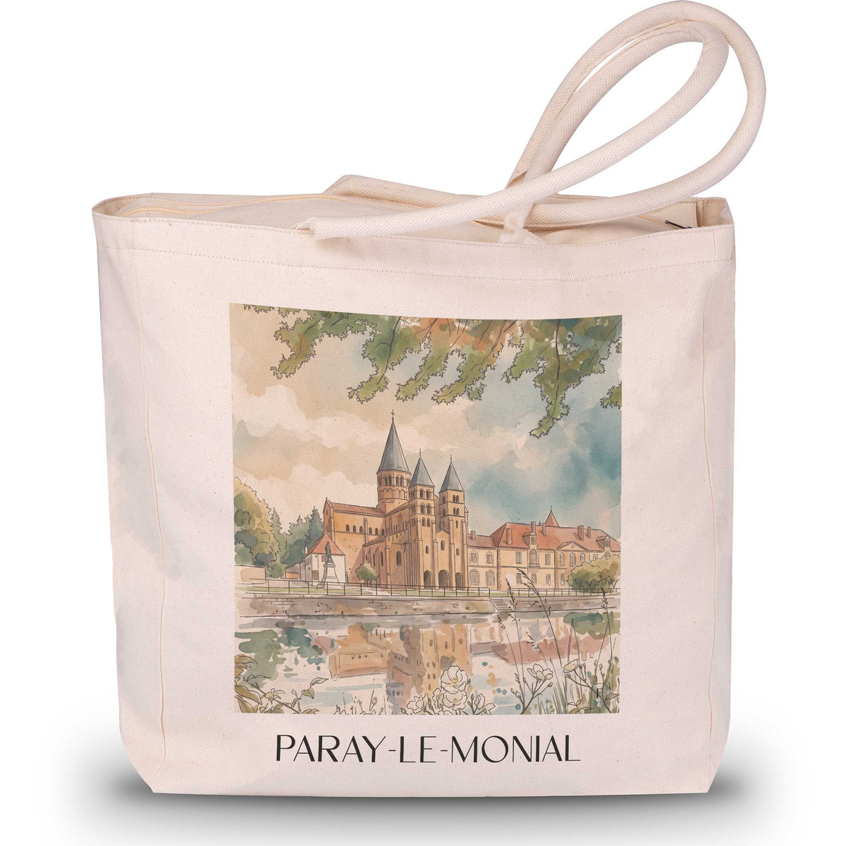paray-le-monial-brionnais-frankreich-einkaufstasche-aquarell