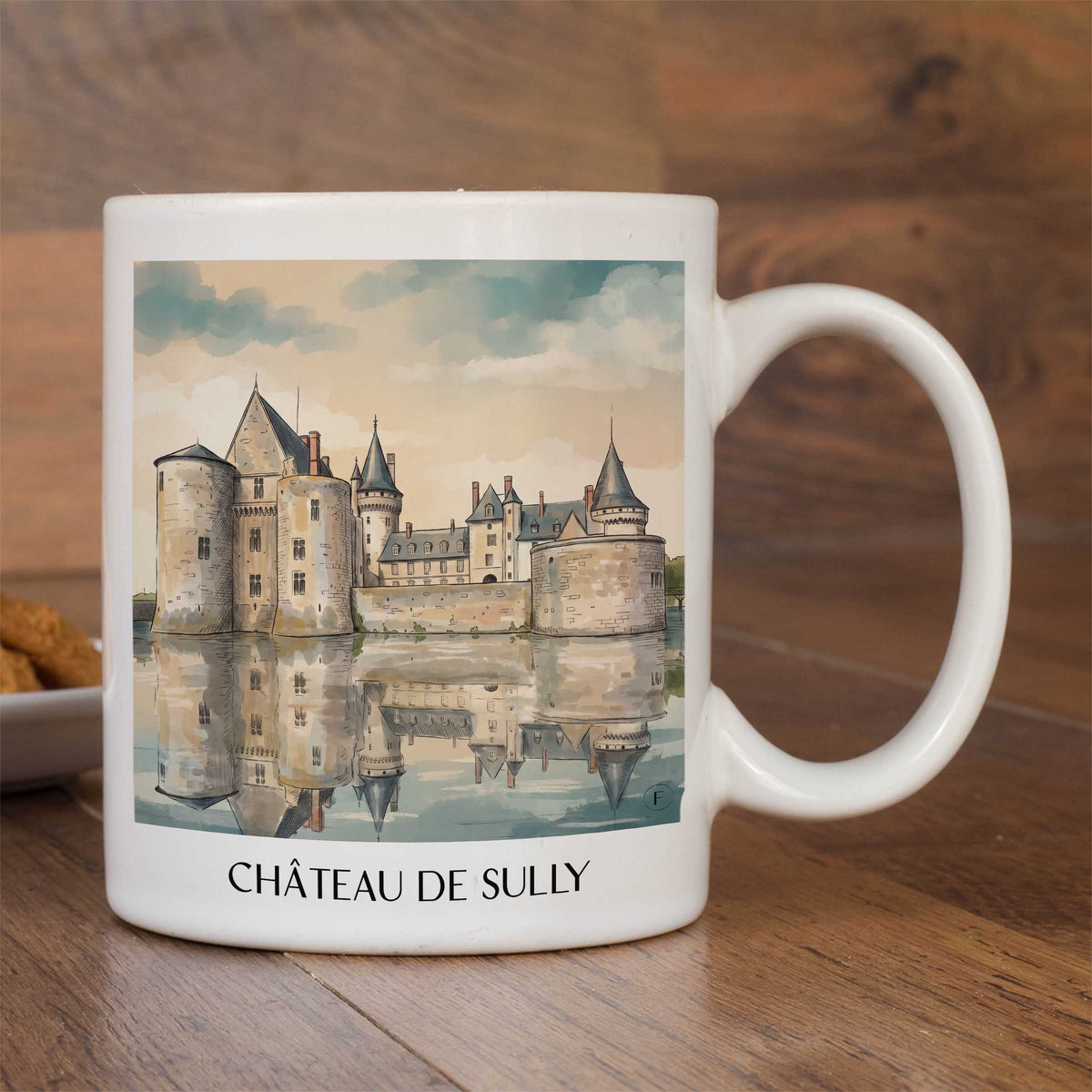 château-de-sully-autunois-frankreich-kaffeebecher-aquarell
