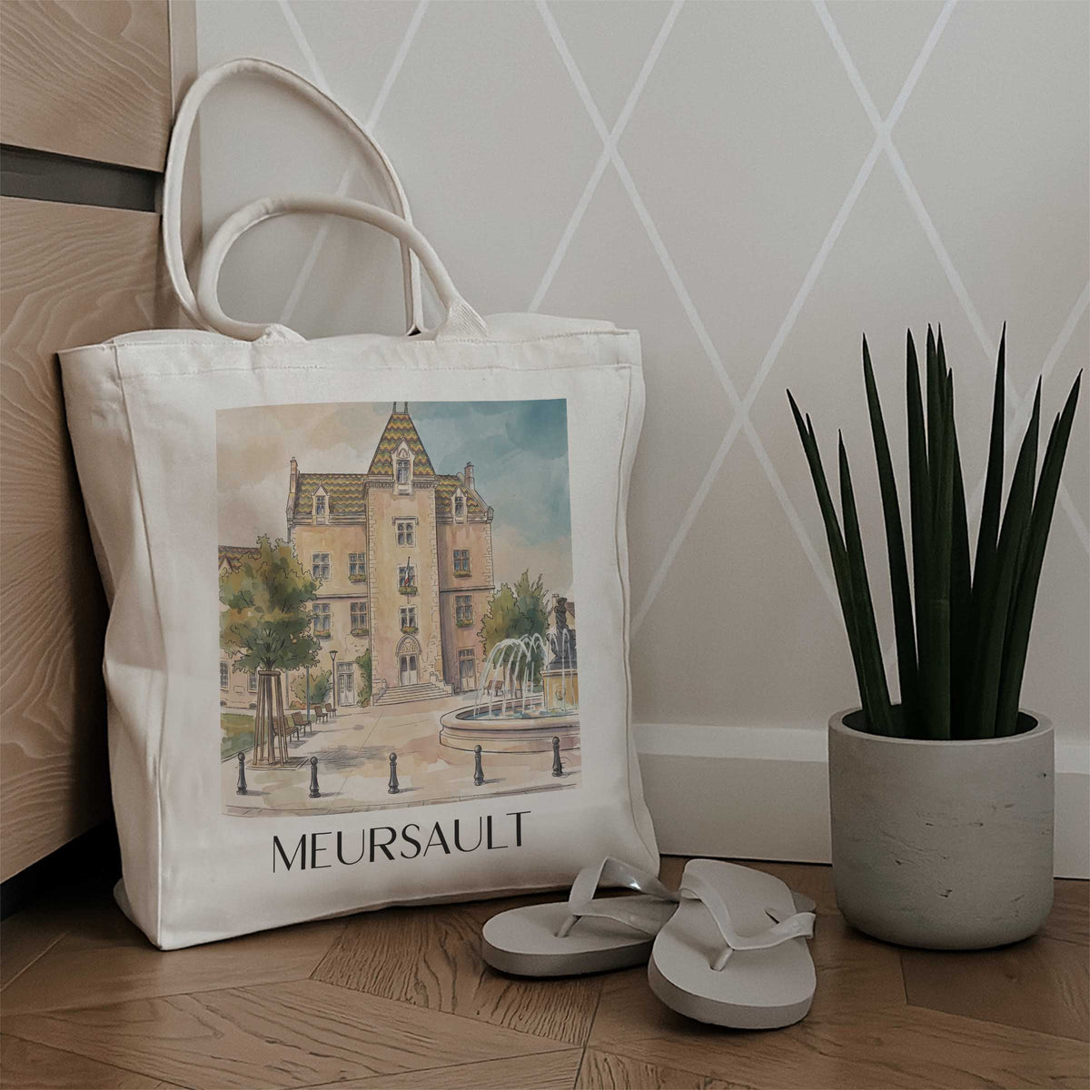 meursault-côte-de-beaune-frankreich-einkaufstasche-aquarell