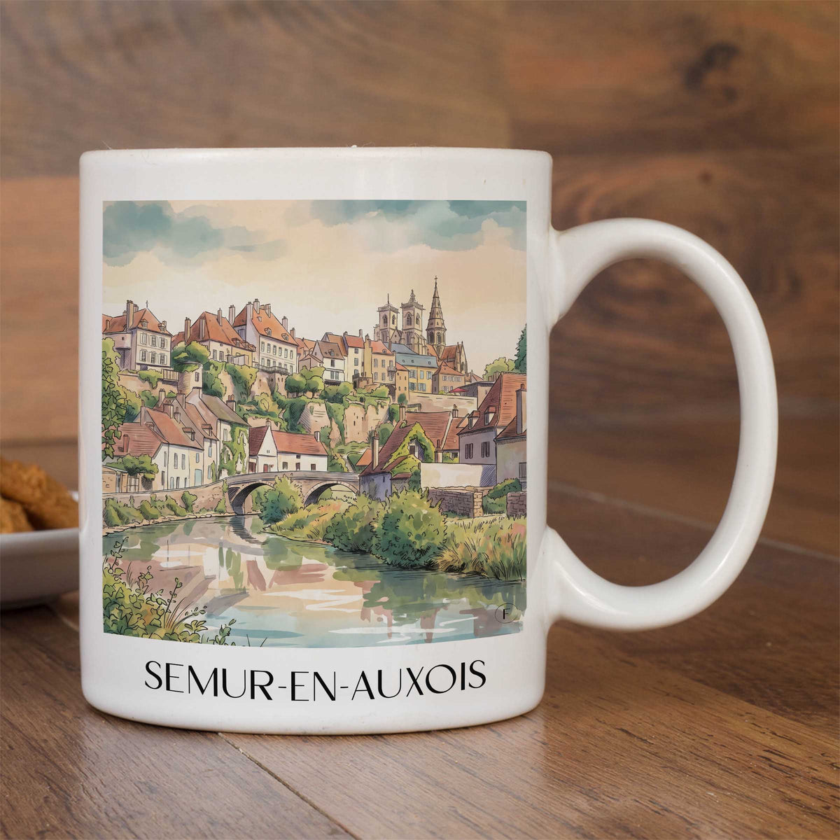 semur-en-auxois-auxois-frankreich-kaffeebecher-aquarell