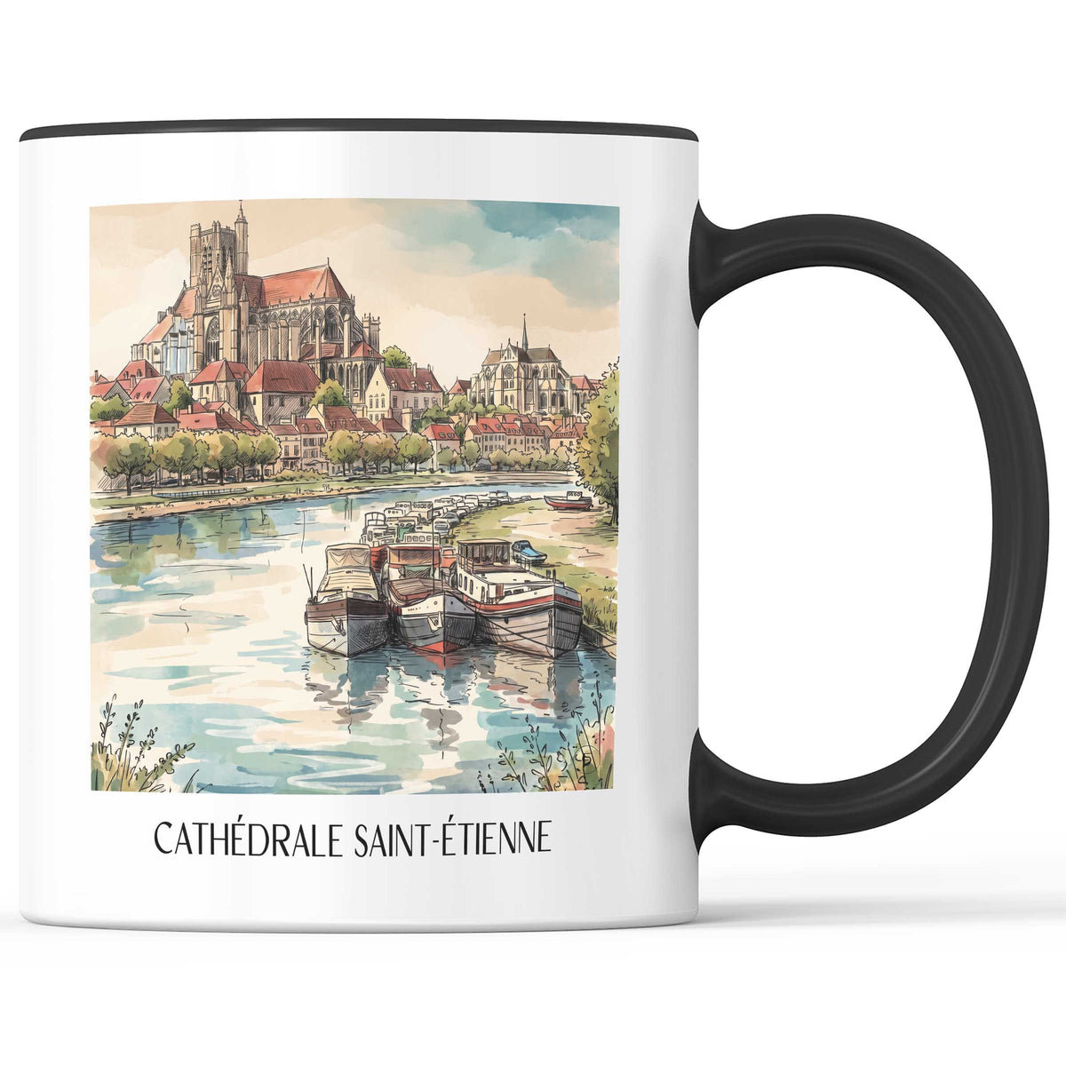 cathédrale-saint-étienne-auxerre-frankreich-kaffeebecher-aquarell