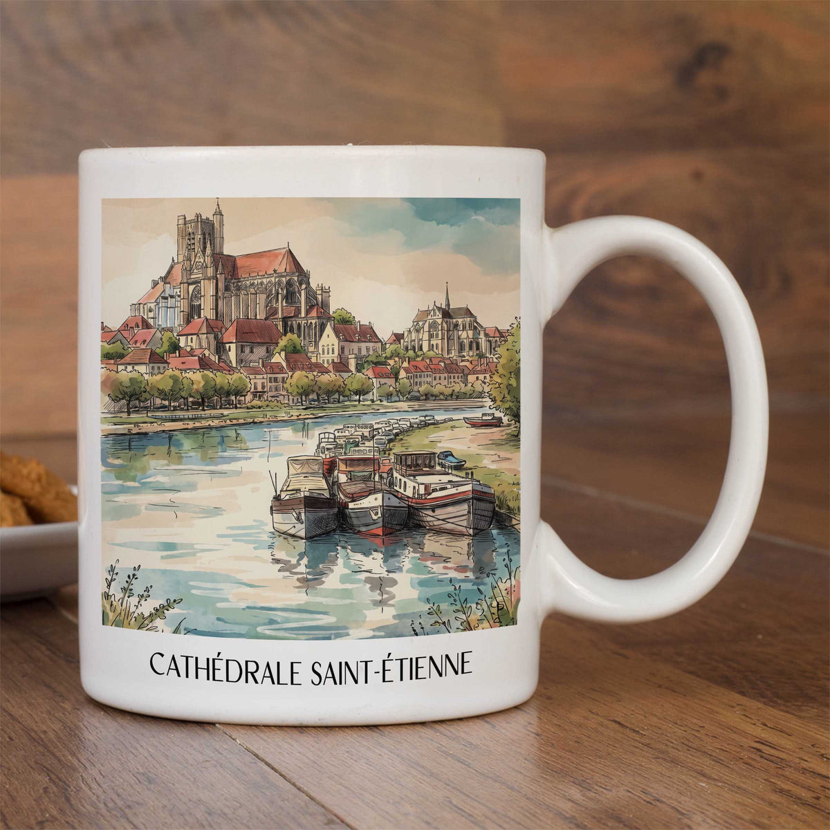 cathédrale-saint-étienne-auxerre-frankreich-kaffeebecher-aquarell