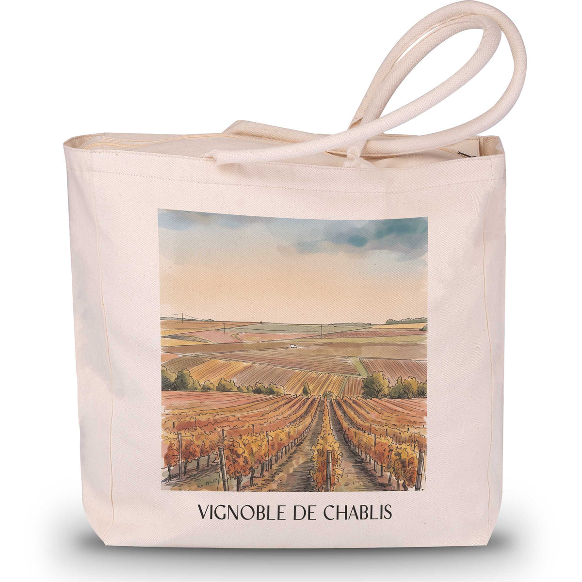 vignoble-de-chablis-yonne-frankreich-einkaufstasche-aquarell