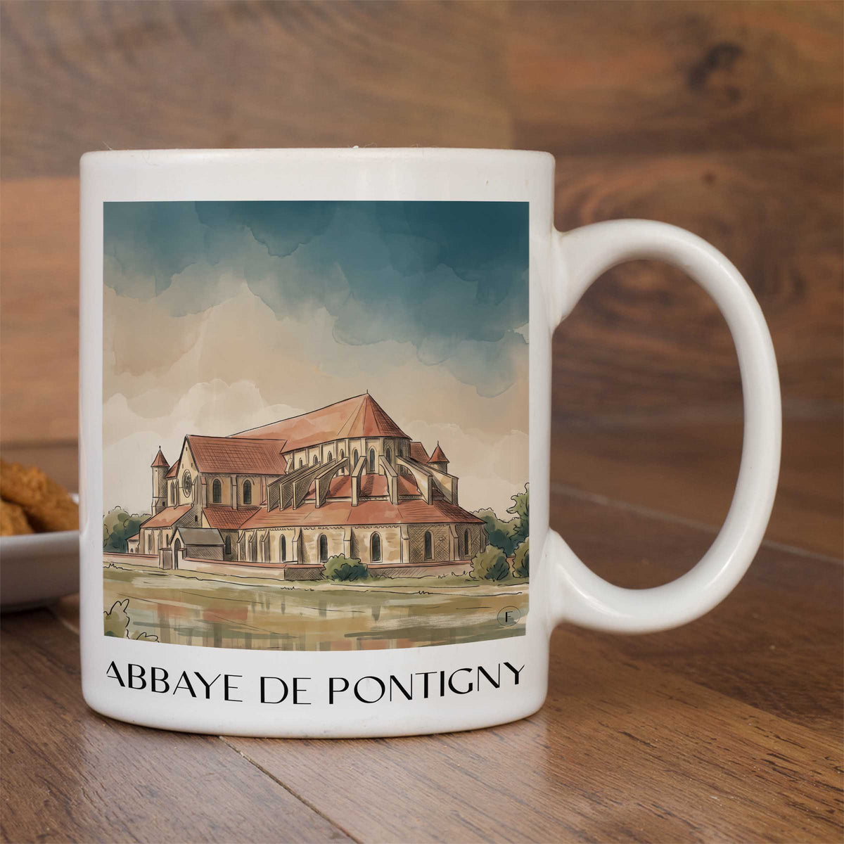 abbaye-de-pontigny-bourgogne-frankreich-kaffeebecher-aquarell