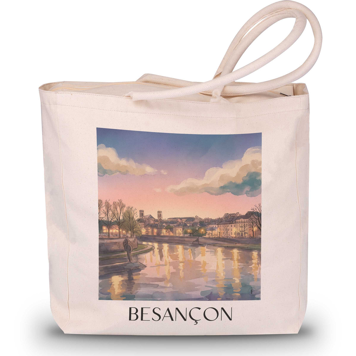 Besançon Shopping Tasche - Franche-Comté - Frankreich Tote Bag - Einkaufstasche im Aquarell Stil