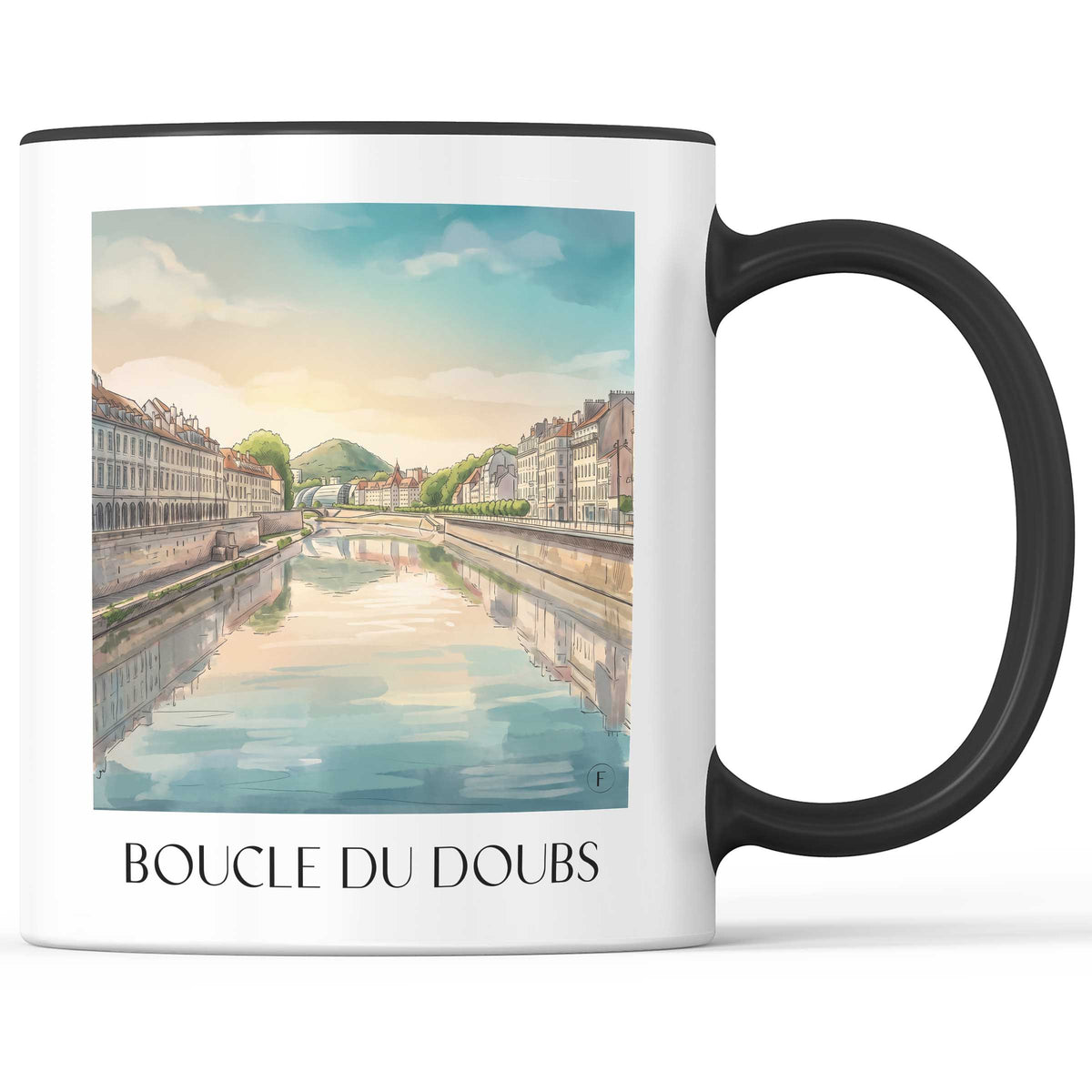 boucle-du-doubs-besançon-frankreich-kaffeebecher-aquarell