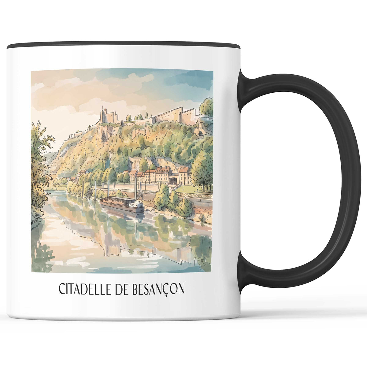 citadelle-de-besançon-besançon-frankreich-kaffeebecher-aquarell