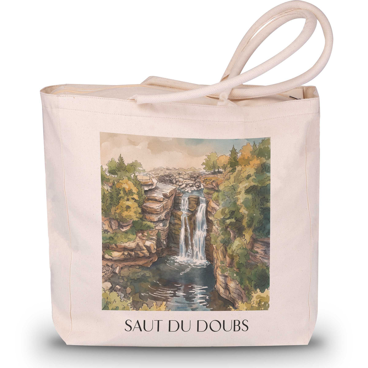 saut-du-doubs-vallée-du-doubs-frankreich-einkaufstasche-aquarell