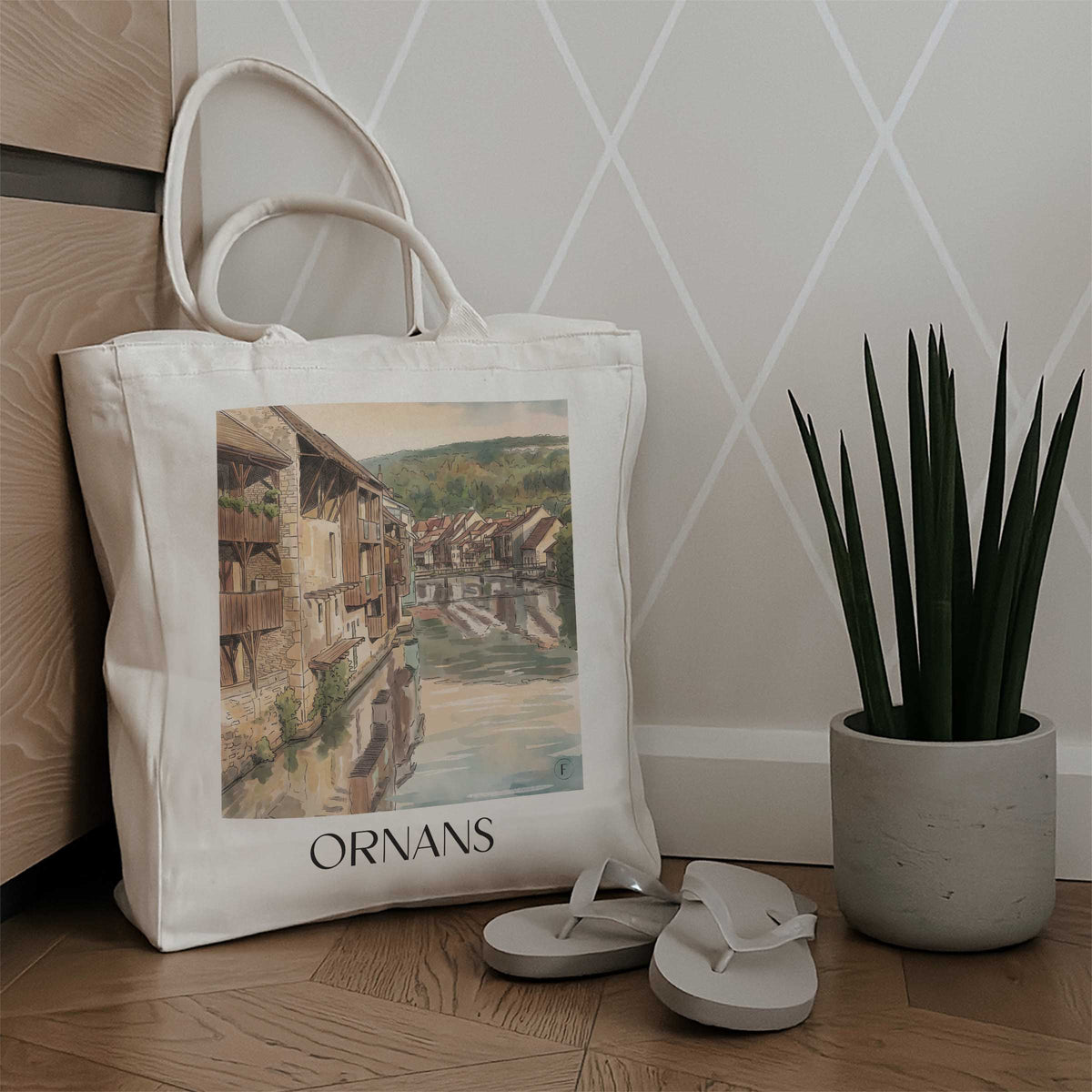 ornans-vallée-de-la-loue-frankreich-einkaufstasche-aquarell