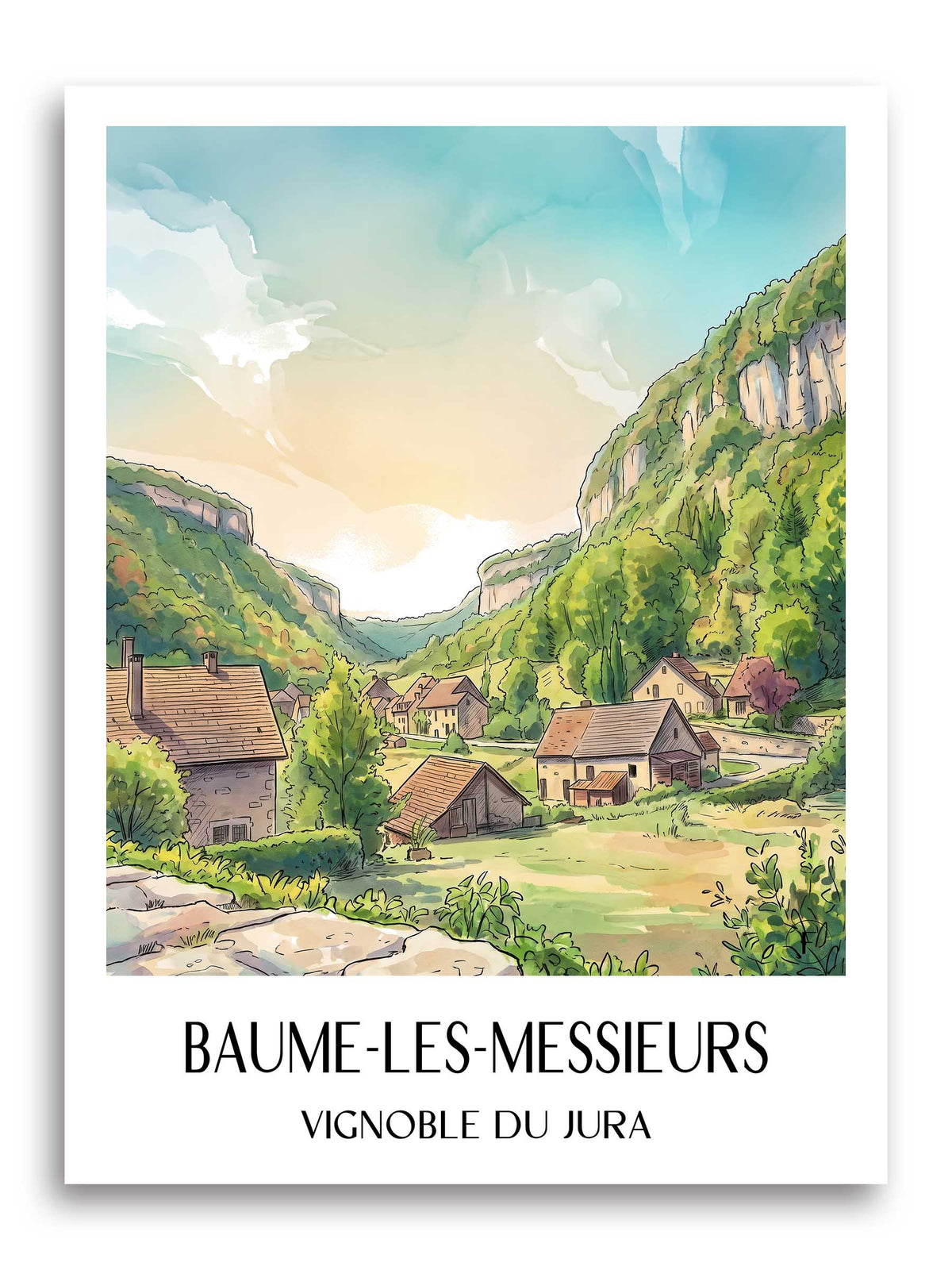 baume-les-messieurs-vignoble-du-jura-frankreich-poster-aquarell