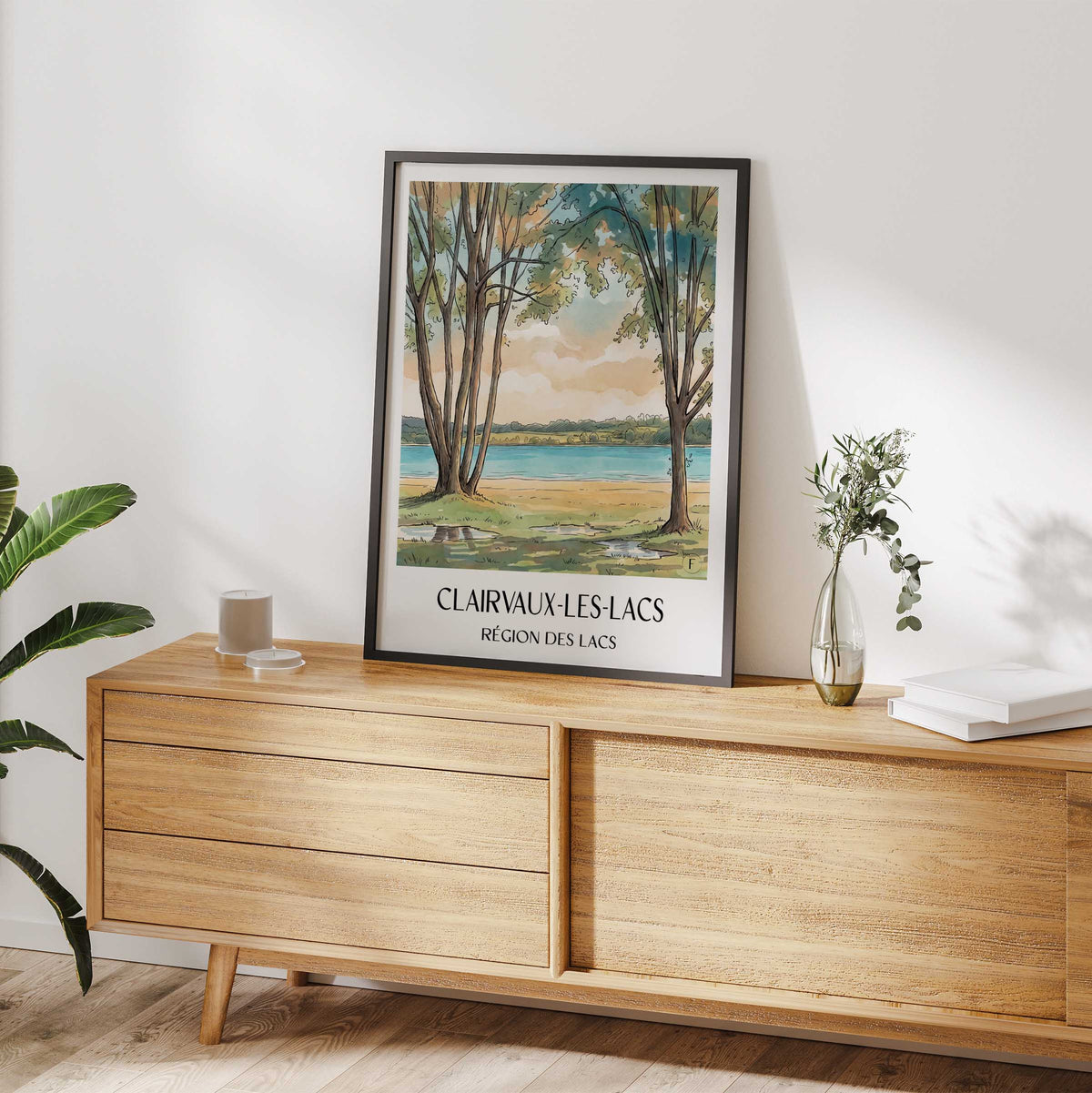 clairvaux-les-lacs-région-des-lacs-frankreich-poster-aquarell