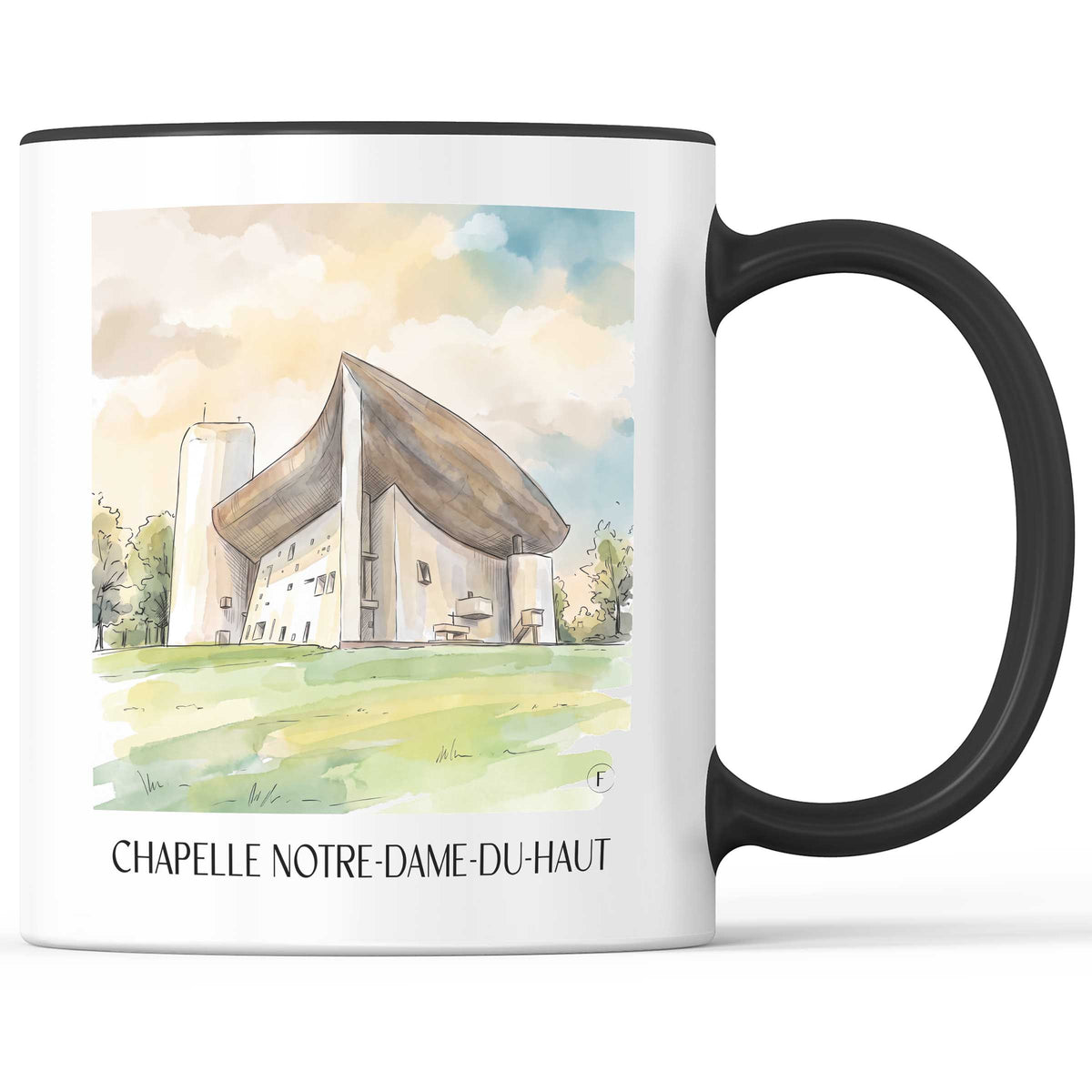 chapelle-notre-dame-du-haut-ronchamp-frankreich-kaffeebecher-aquarell
