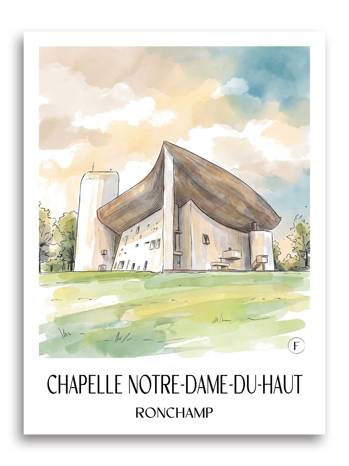 chapelle-notre-dame-du-haut-ronchamp-frankreich-poster-aquarell