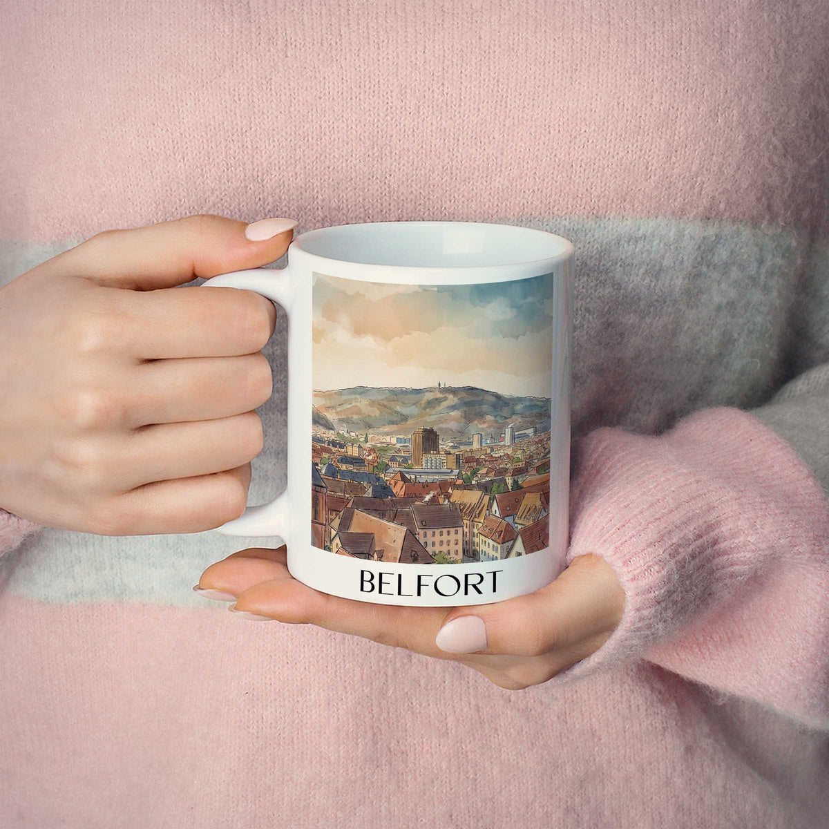 belfort-franche-comté-frankreich-kaffeebecher-aquarell