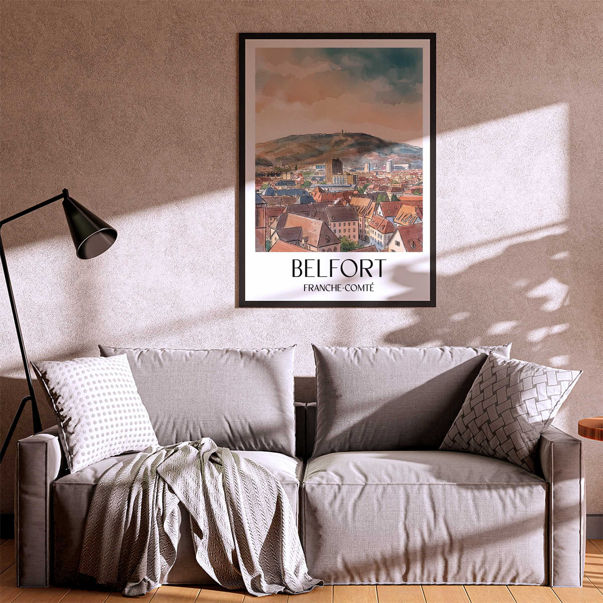 belfort-franche-comté-frankreich-poster-aquarell