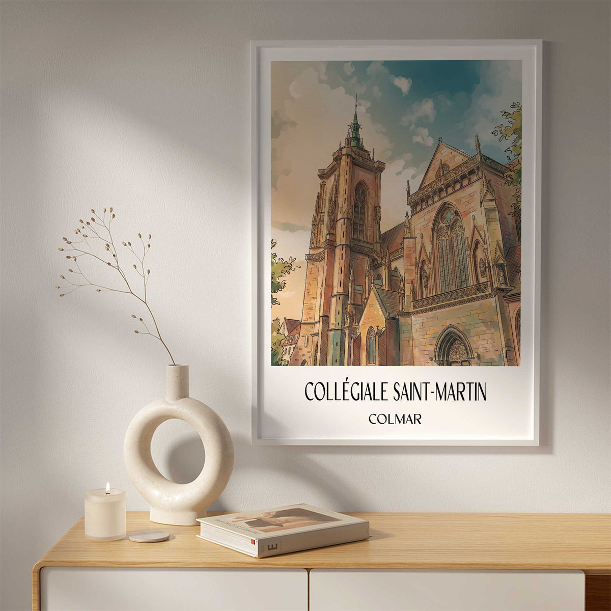 collégiale-saint-martin-colmar-frankreich-poster-aquarell